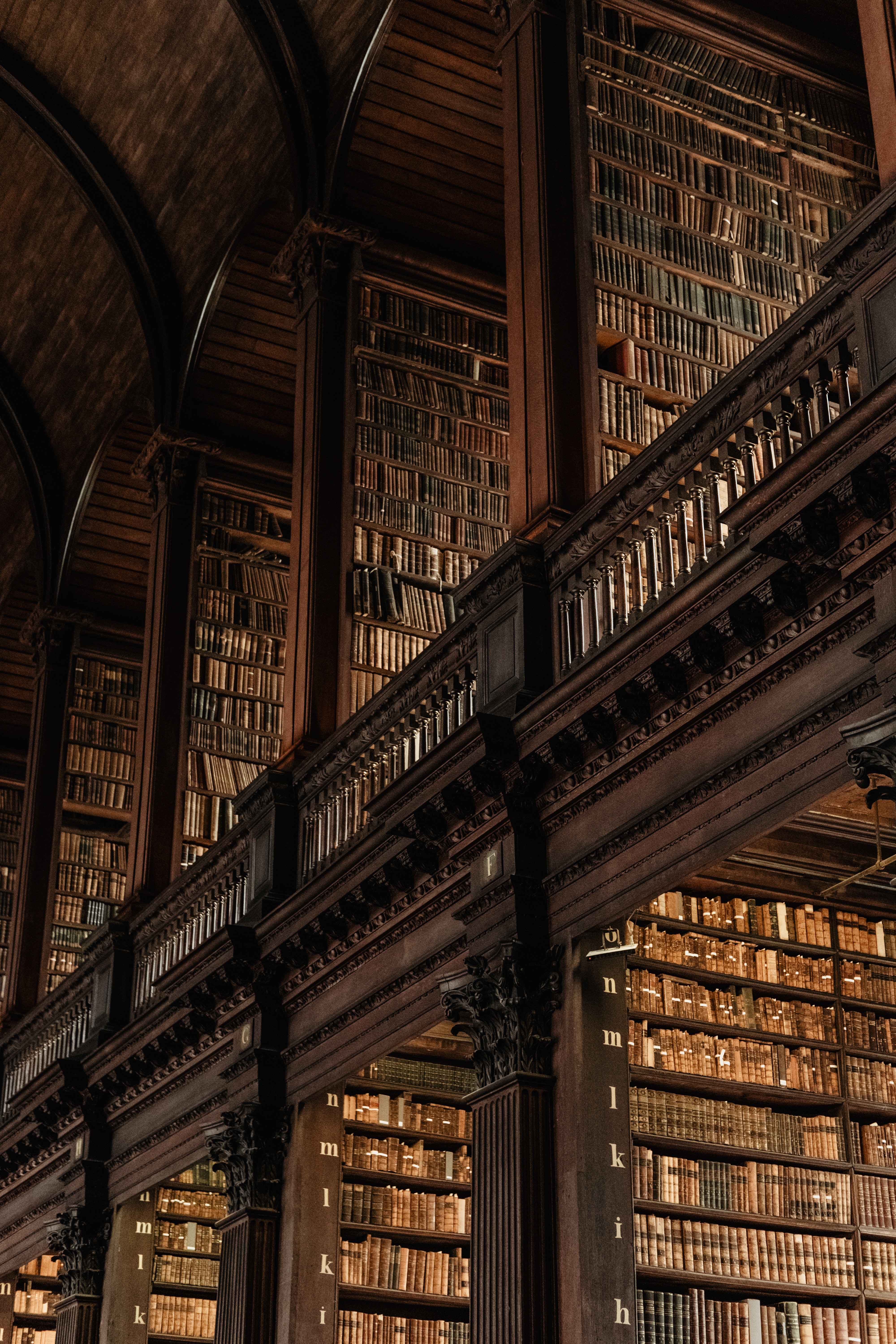 harry potter wallpaper, building, architecture, iron, library, ceiling
