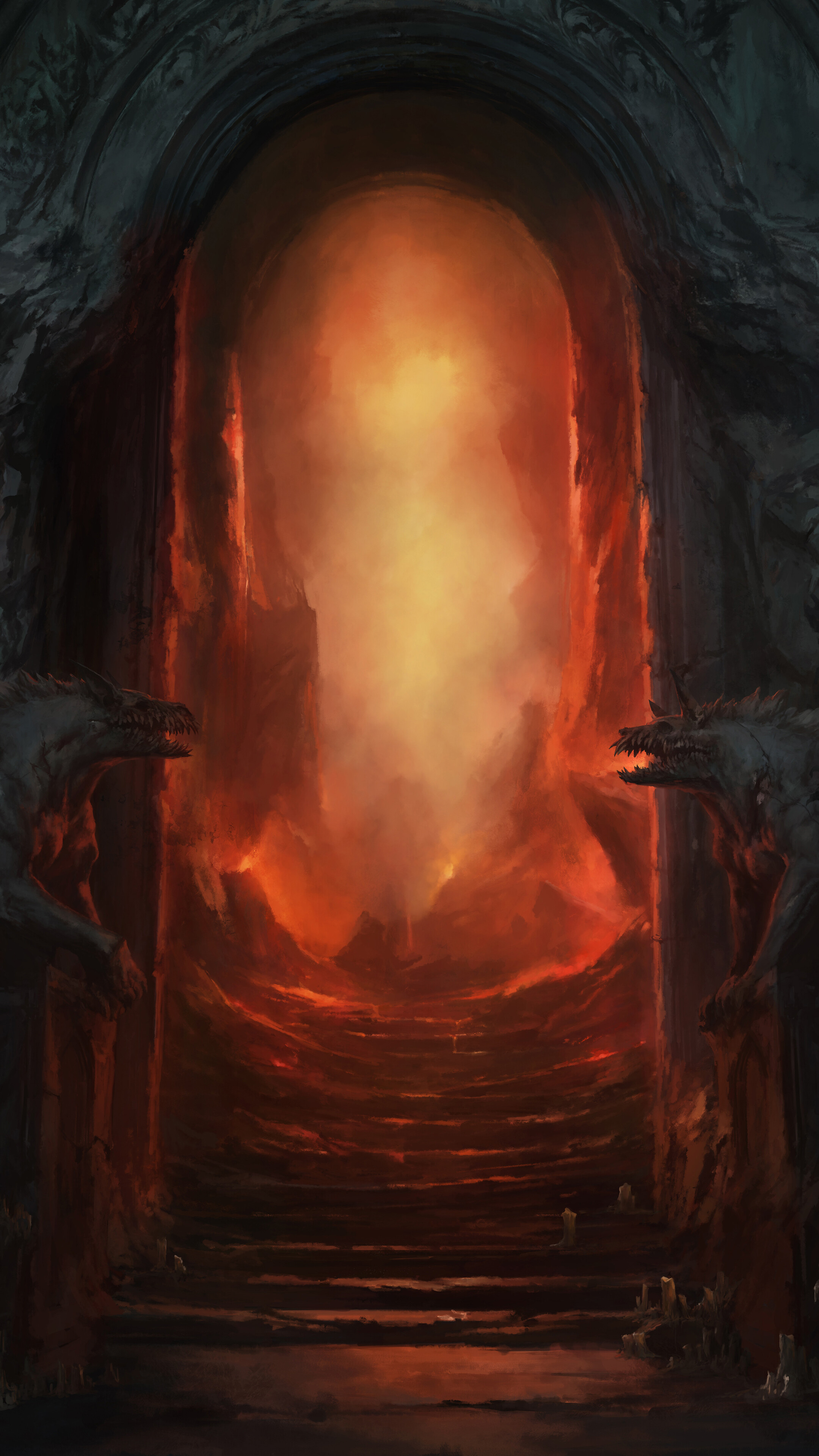 Diablo Hell Gate, Art phone HD Wallpaper, Image, Background, Photo and Picture. Mocah HD Wallpaper