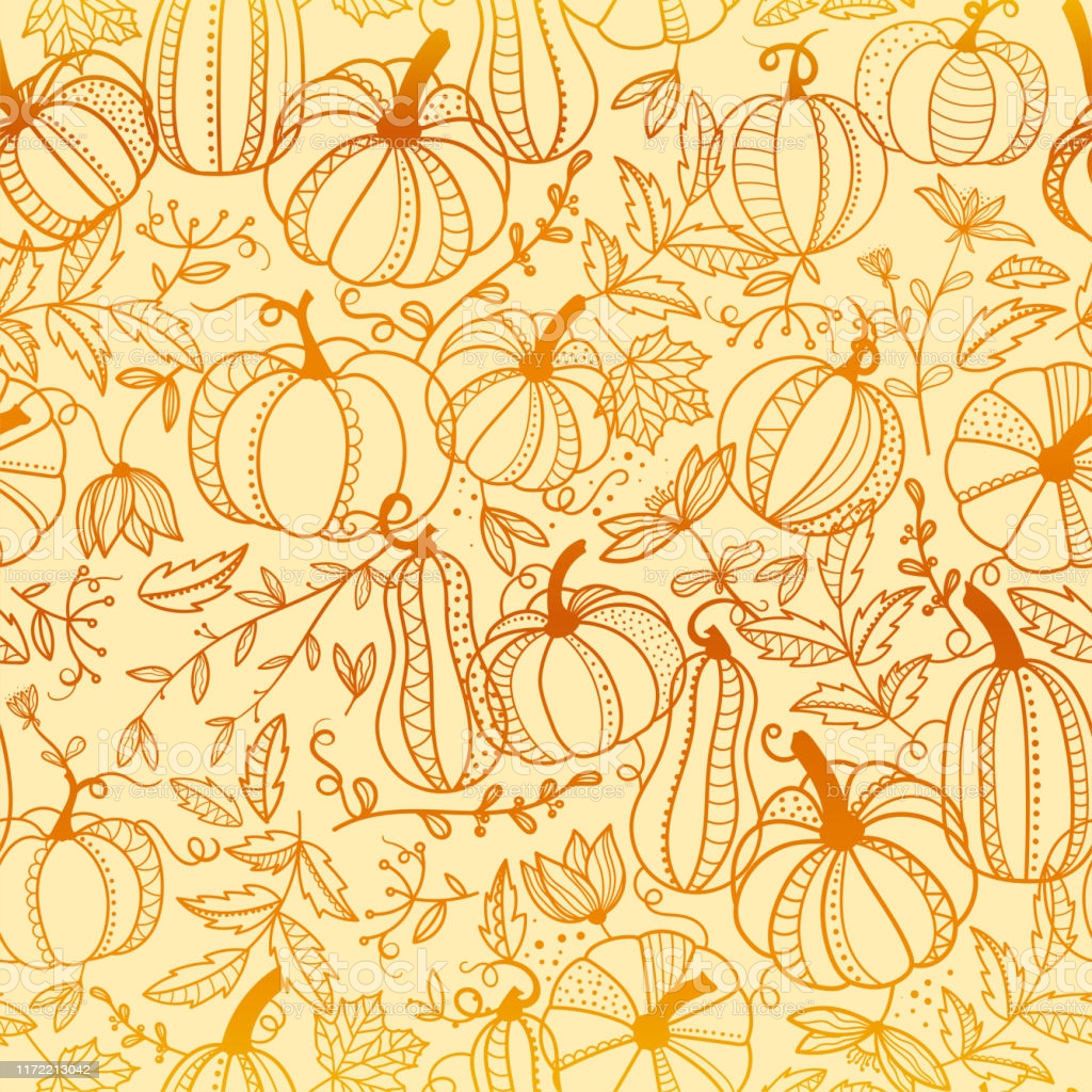 Beautiful Seamless Pattern With Pumpkins Thanks Giving And Halloween Background Great For Fashion Prints Textiles Banners Wallpaper Invitations Or Wrapping Paper Vector Surface Design Stock Illustration Image Now