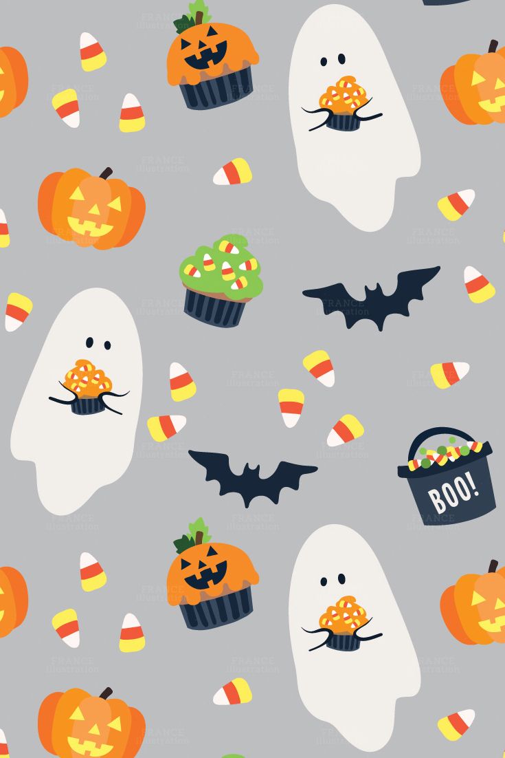 FOR 2. Halloween Digital Paper. Cute Kids Party Invitation Designs. Candy Corn, Pumpkins, Bats, Spiders, Costume. Pattern. Lil'Smushies. Halloween wallpaper iphone, Cute fall wallpaper, Halloween wallpaper background