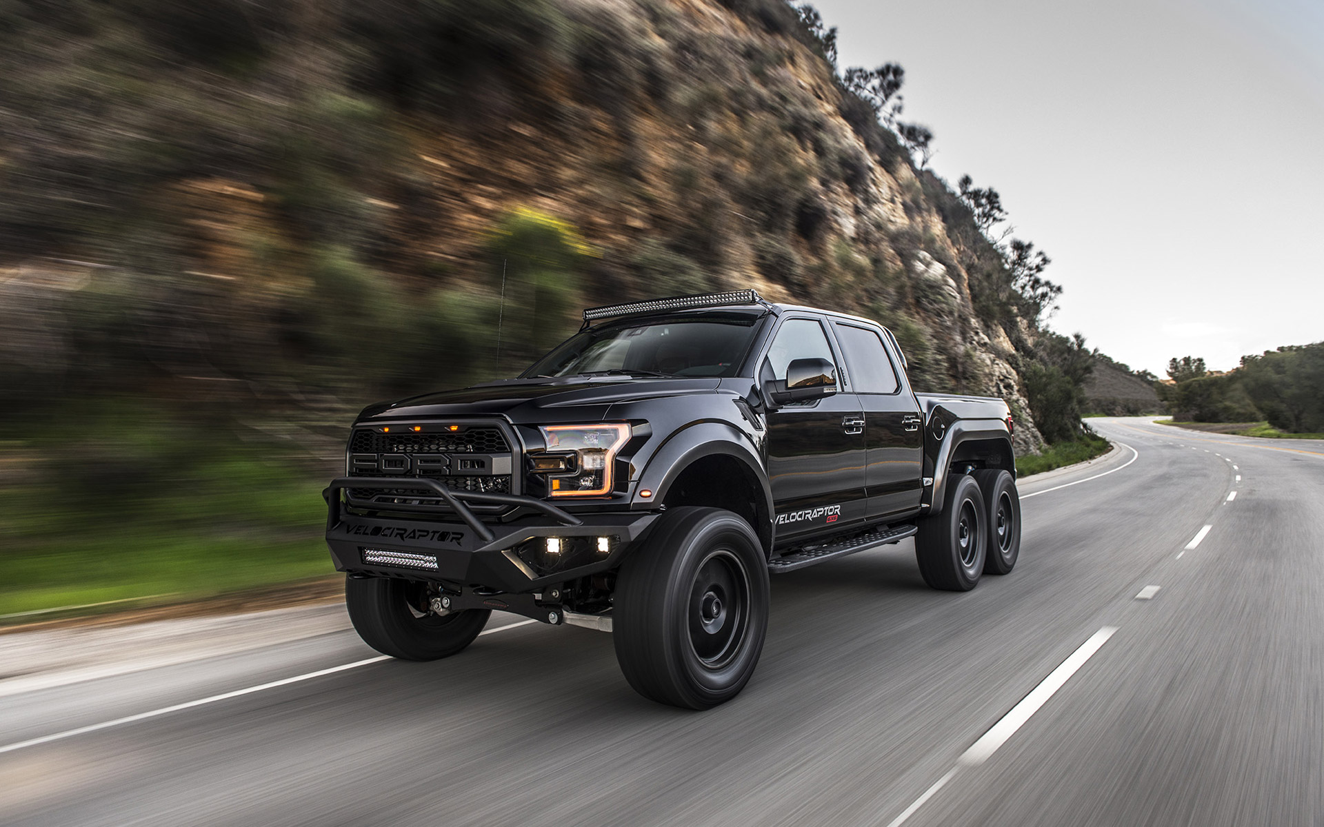 Download Wallpaper Hennessey VelociRaptor 6x Ford Raptor F 150 6x Front View, Tuning F American Cars, Ford For Desktop With Resolution 1920x1200. High Quality HD Picture Wallpaper