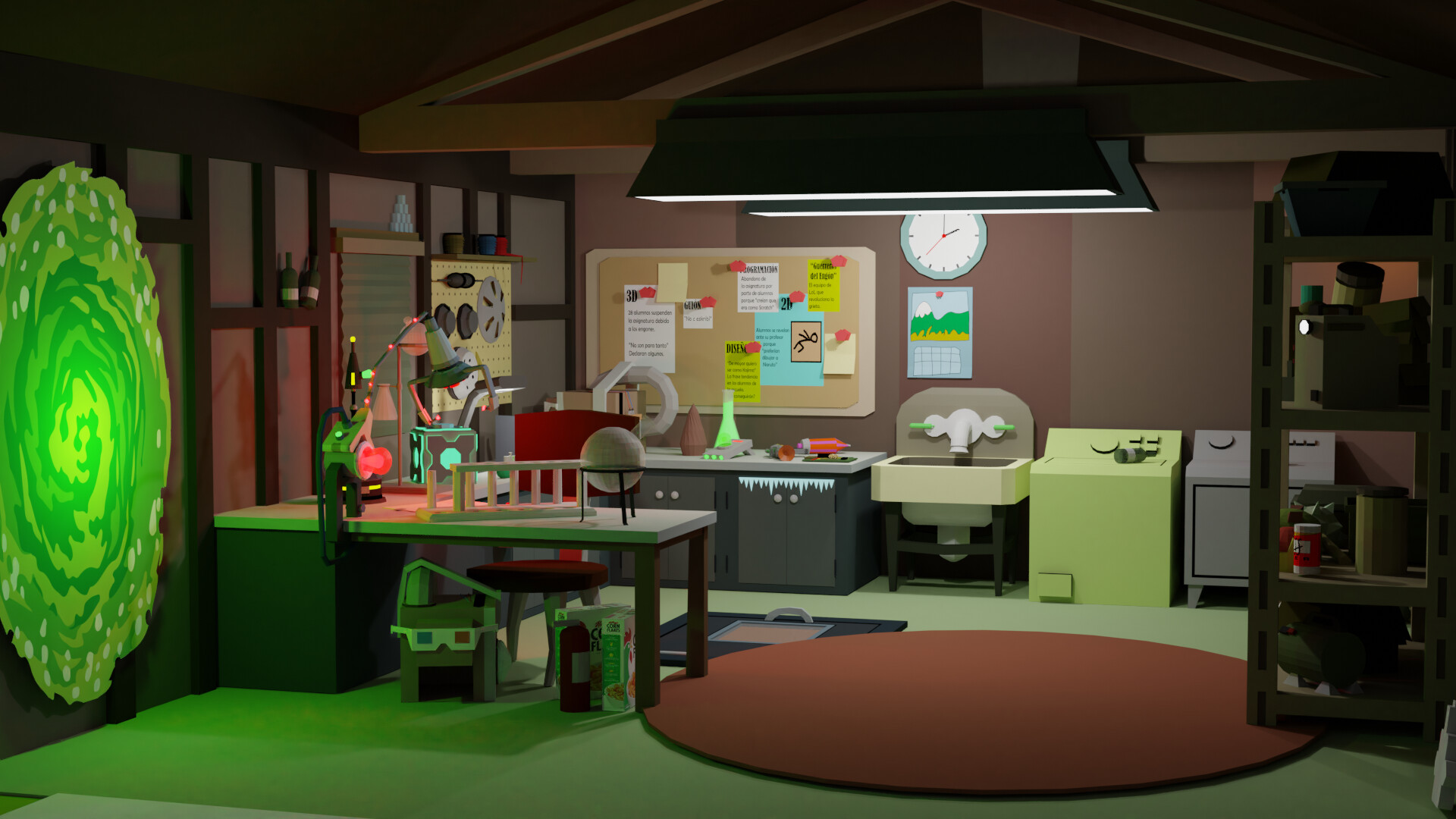 Rick And Morty Garage Wallpapers Wallpaper Cave 7798