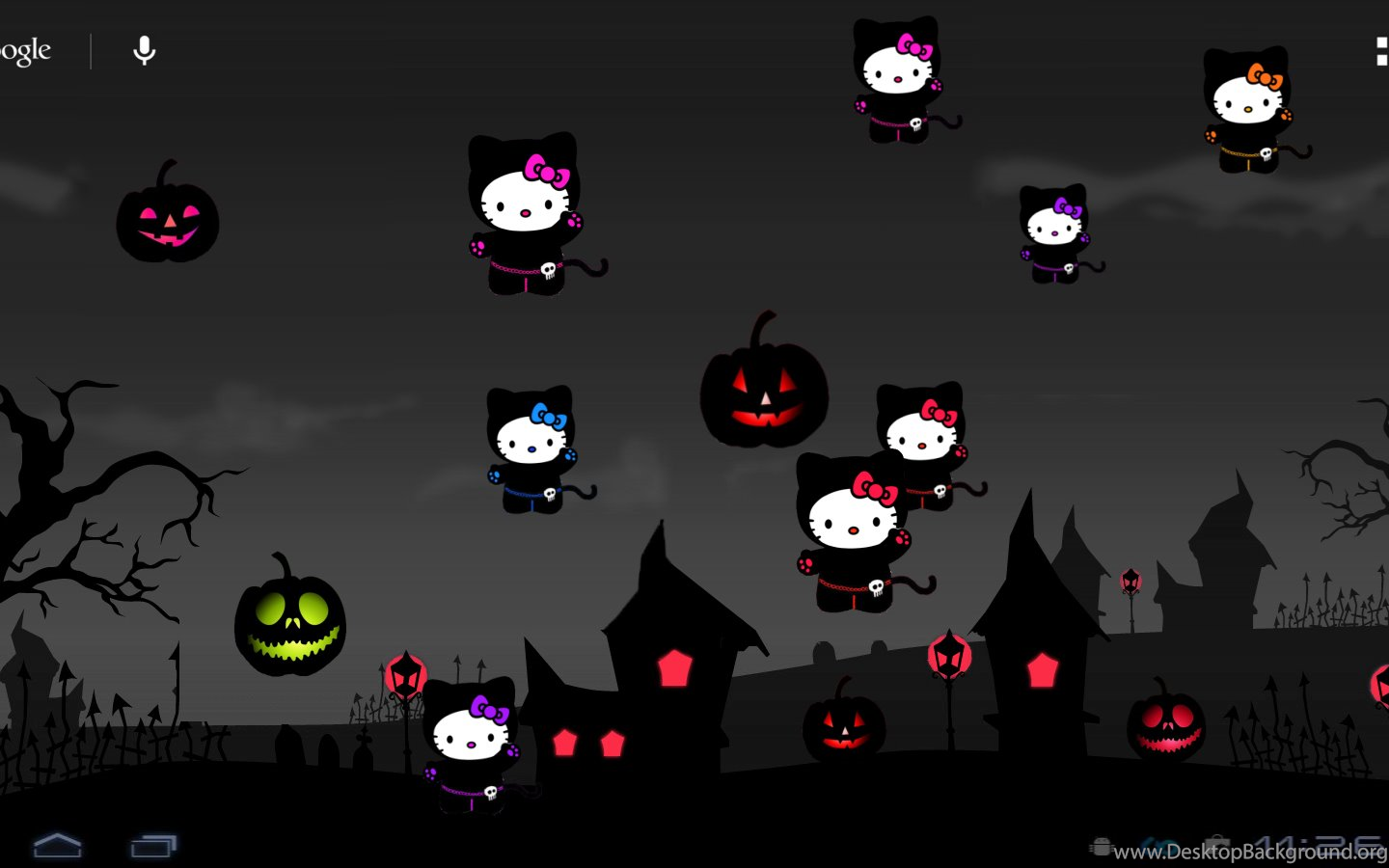 Hello Kitty Loft: Hello Kitty Halloween Live WP Desktop Background