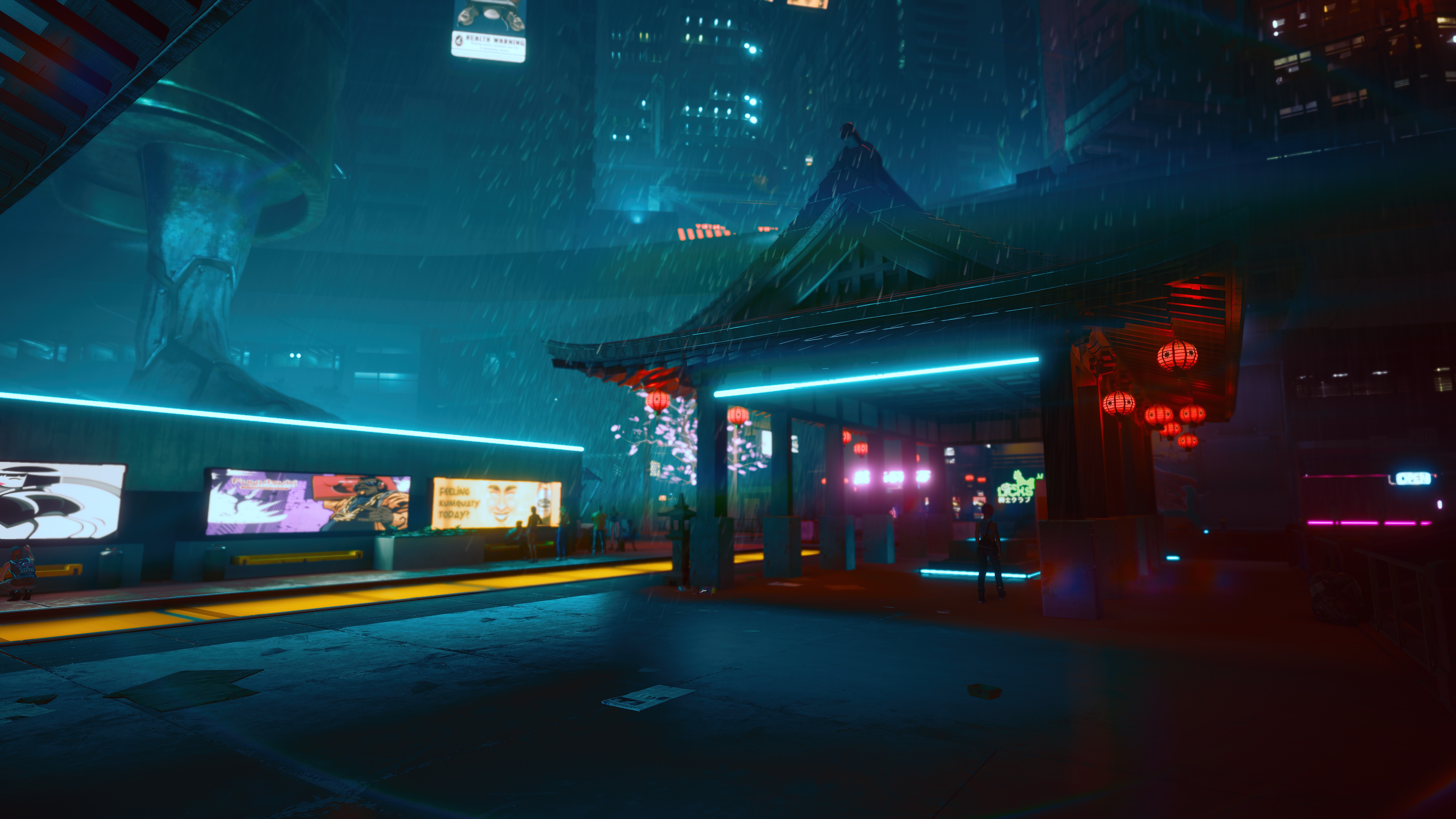 Premium AI Image  cyberpunk background HD 8K wallpaper Stock