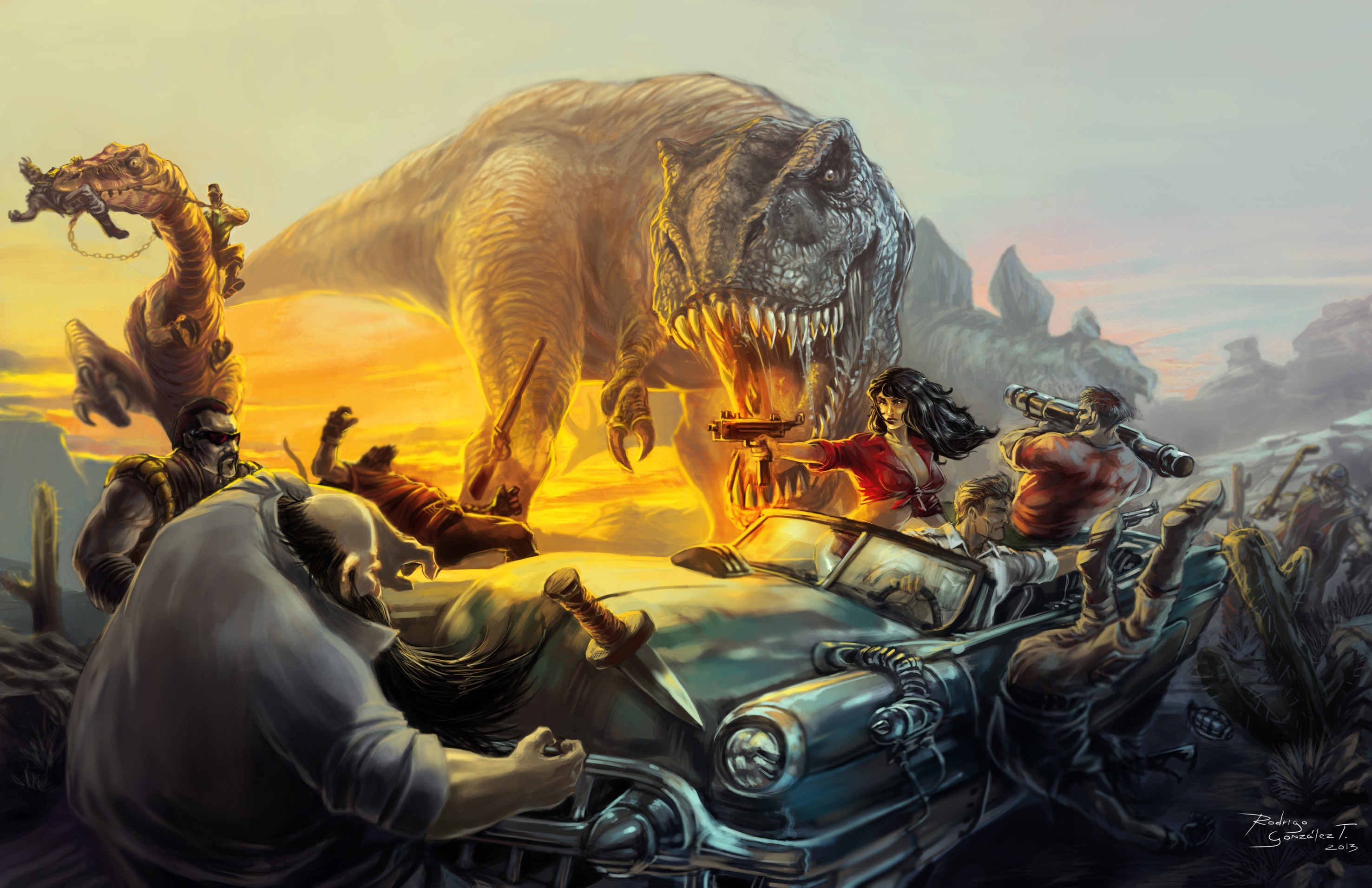 Cadillacs And Dinosaurs HD Wallpaper And Dinosaurs