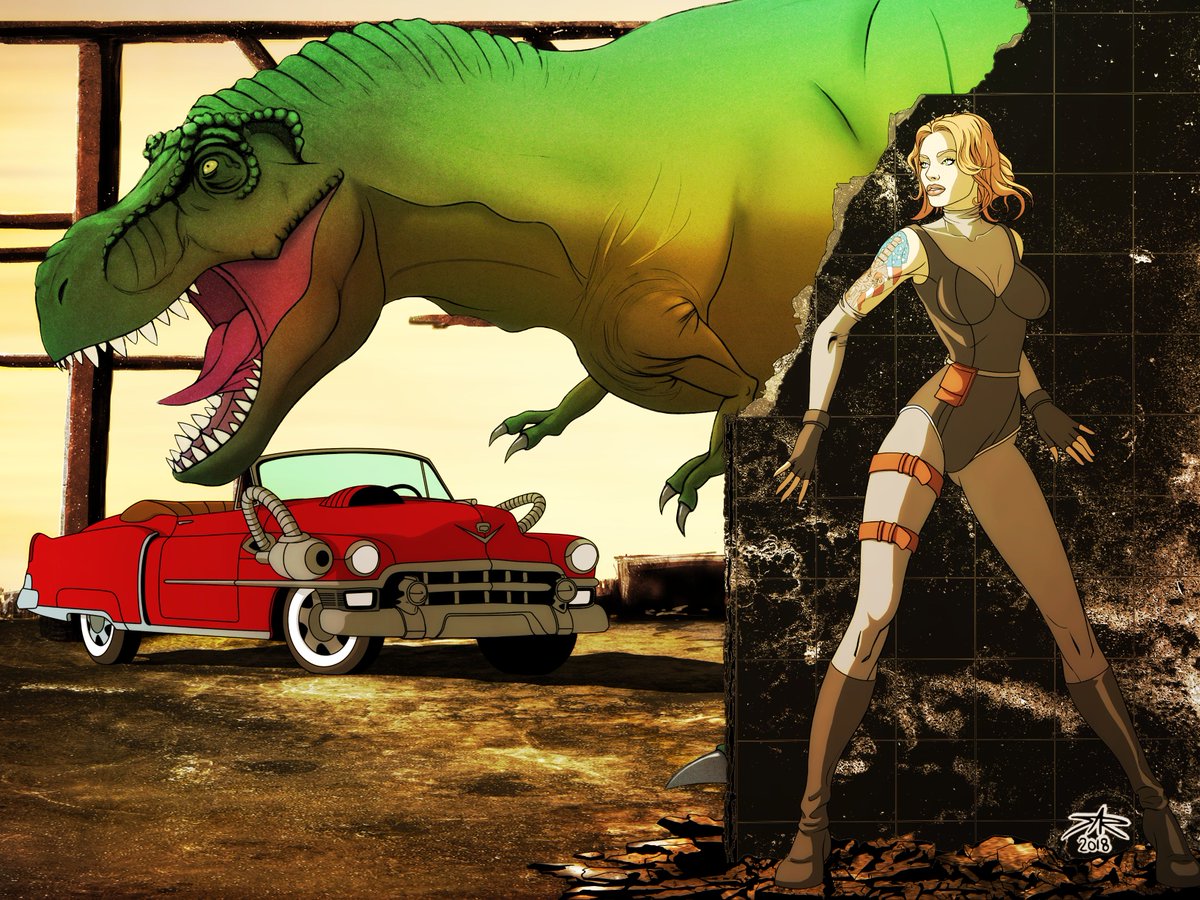 1200x900 cadillacs and dinosaurs HD computer background