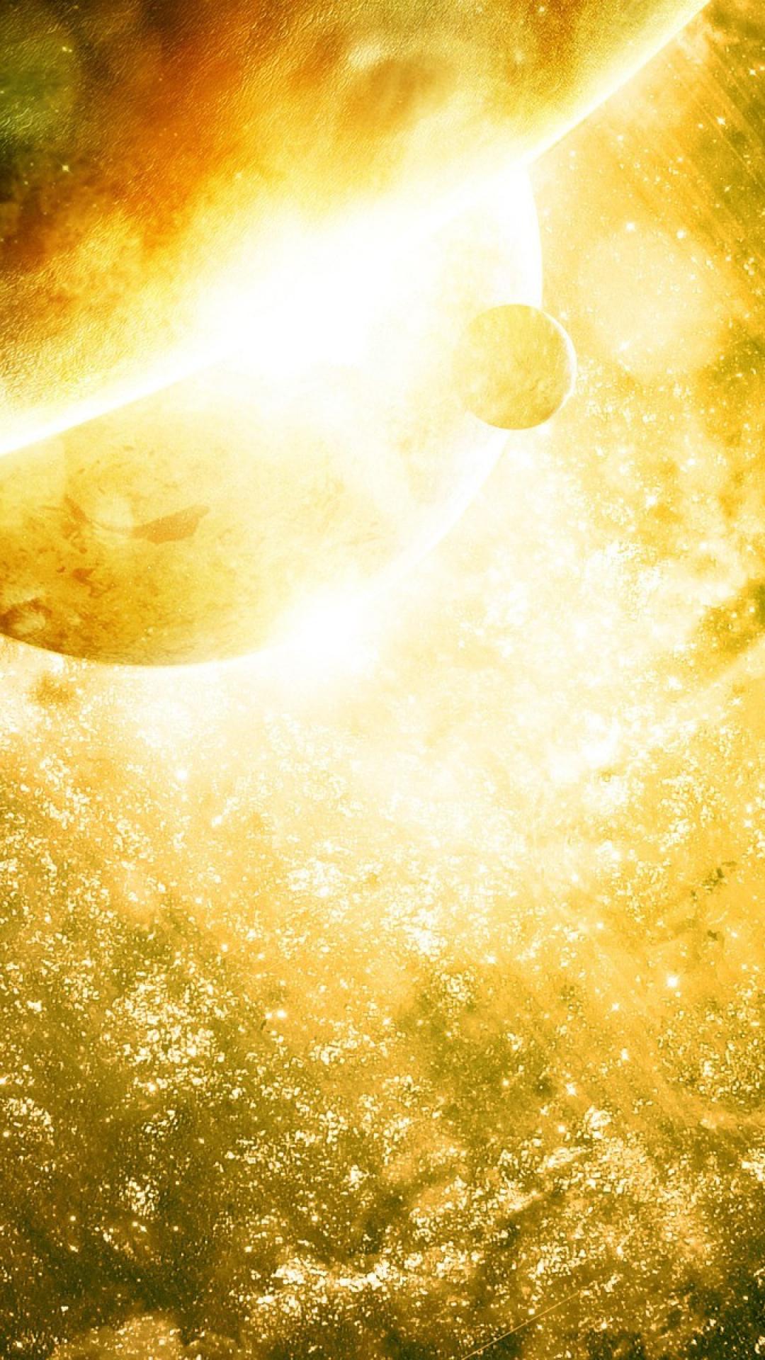 yellow galaxy wallpaper