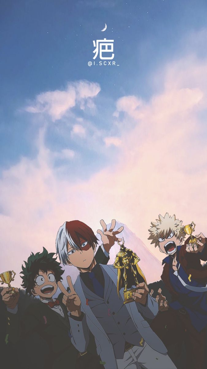 bakugo shoto and deku. Cute anime wallpaper, Anime background, Anime wallpaper