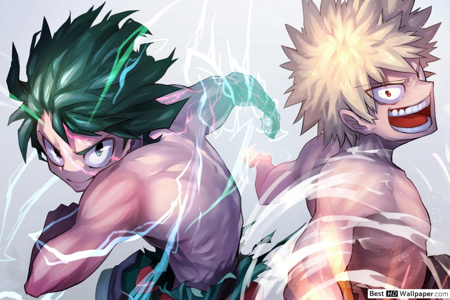 My Hero Academia Midoriya and Katsuki Bakugo HD wallpaper download