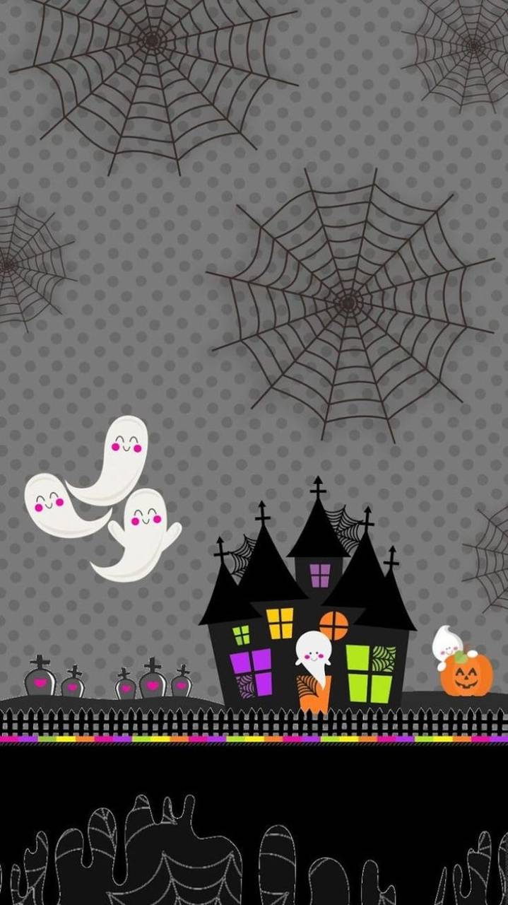 Download Halloween Cute Ghost HD Wallpaper and Background