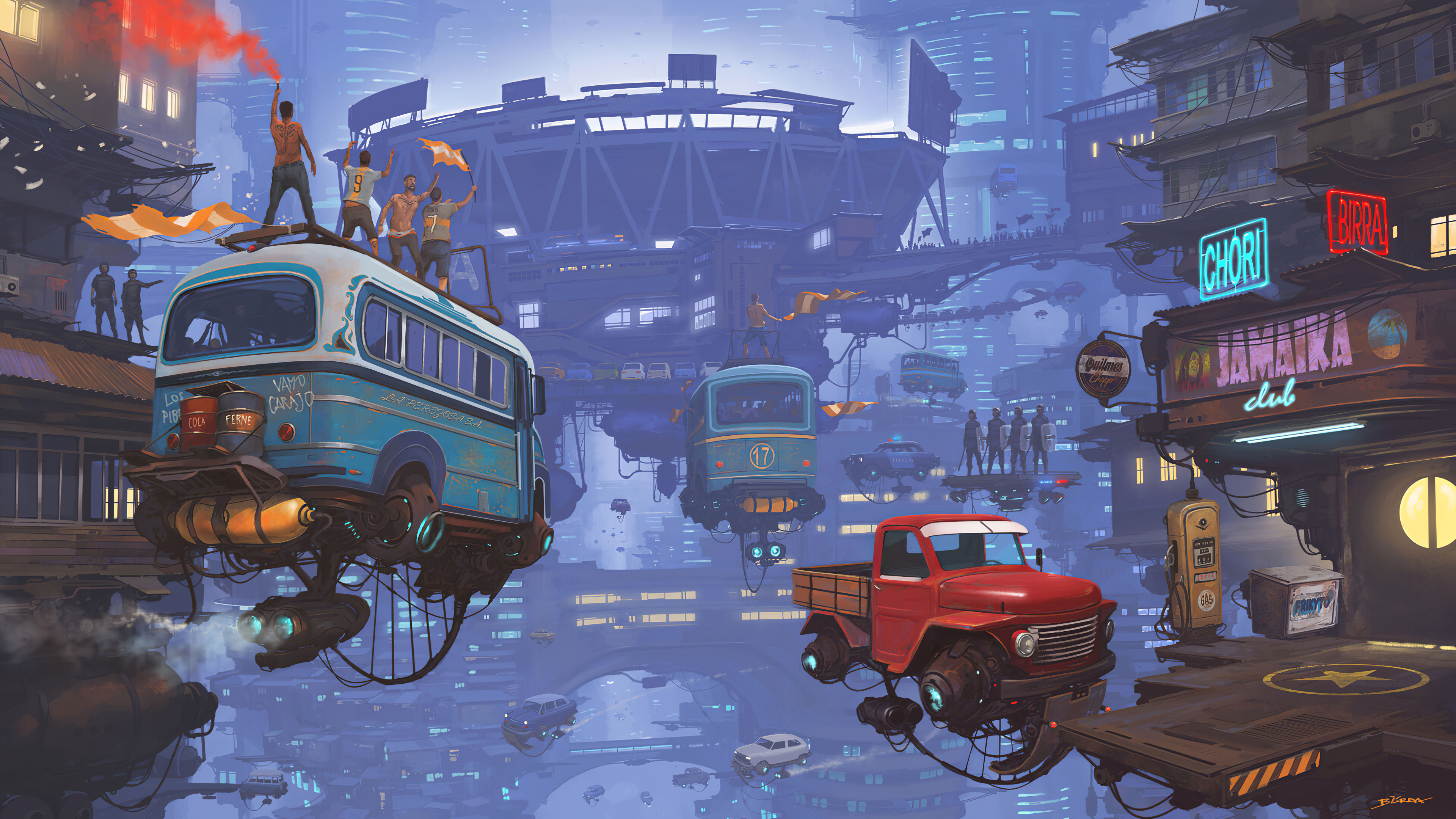 Football Night In Floating City 4k 4k HD 4k Wallpaper, Image, Background, Photo and Picture