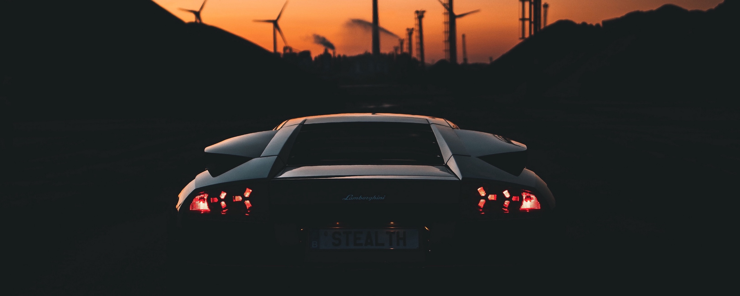 Wallpaper Car, Sportscar, Dark, Rear View, Dusk It Midnight Kids