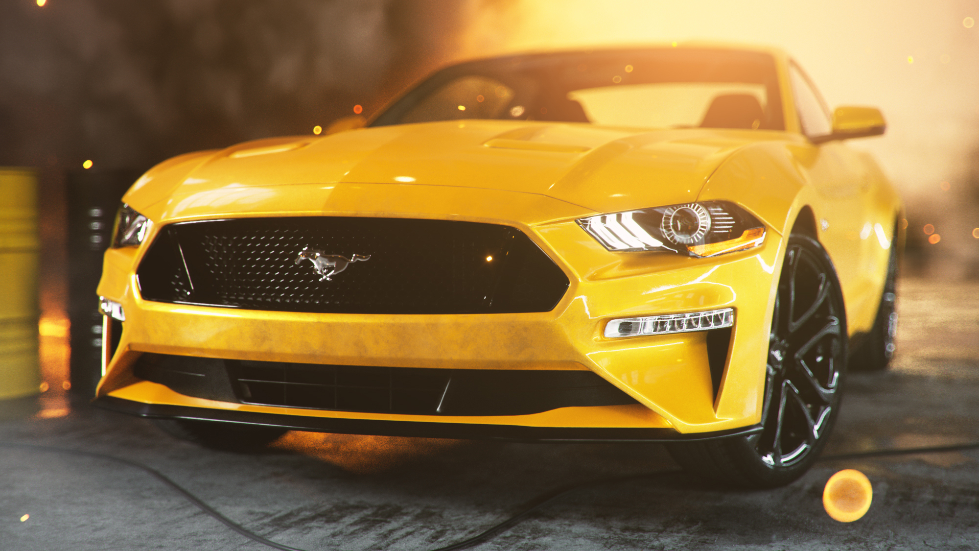 Ford Mustang Yellow Wallpaper HD