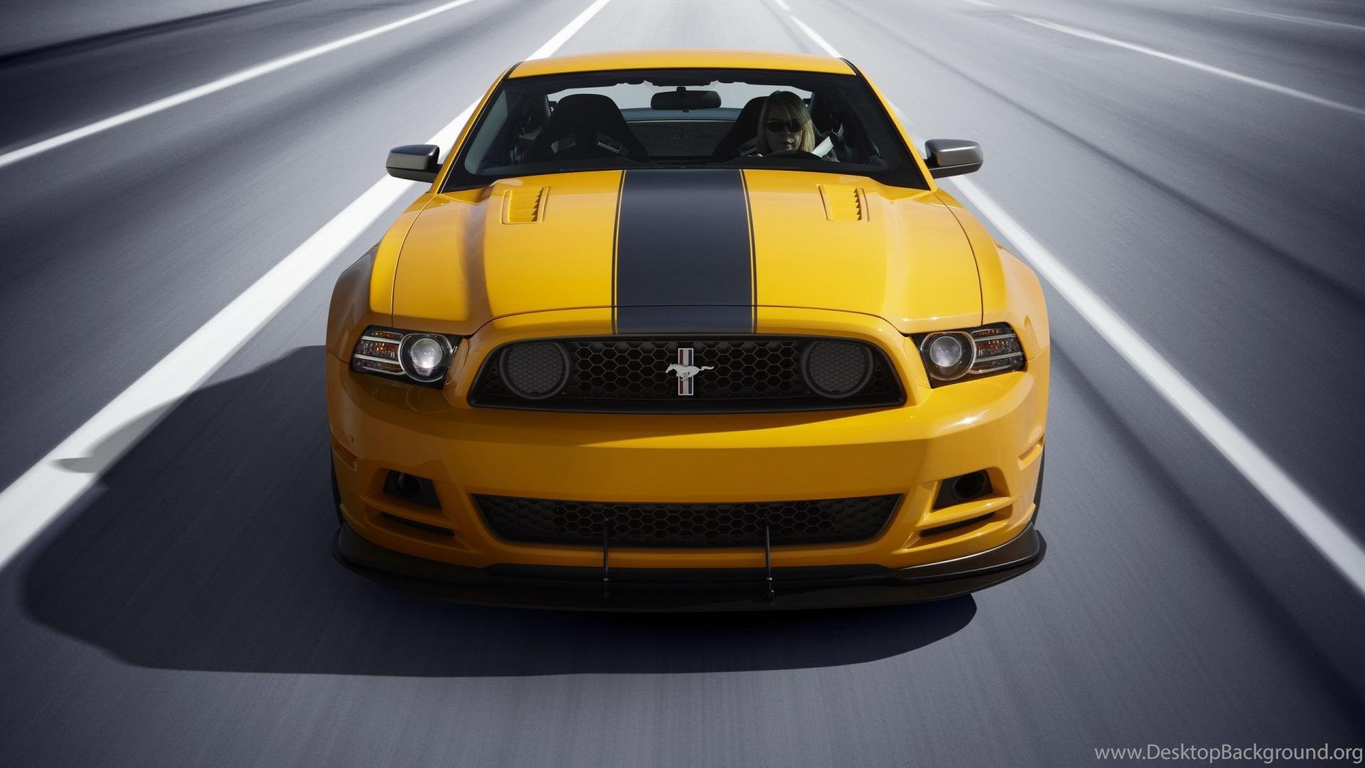 Yellow Ford Mustang GT 2013 HD Wallpaper Desktop Background