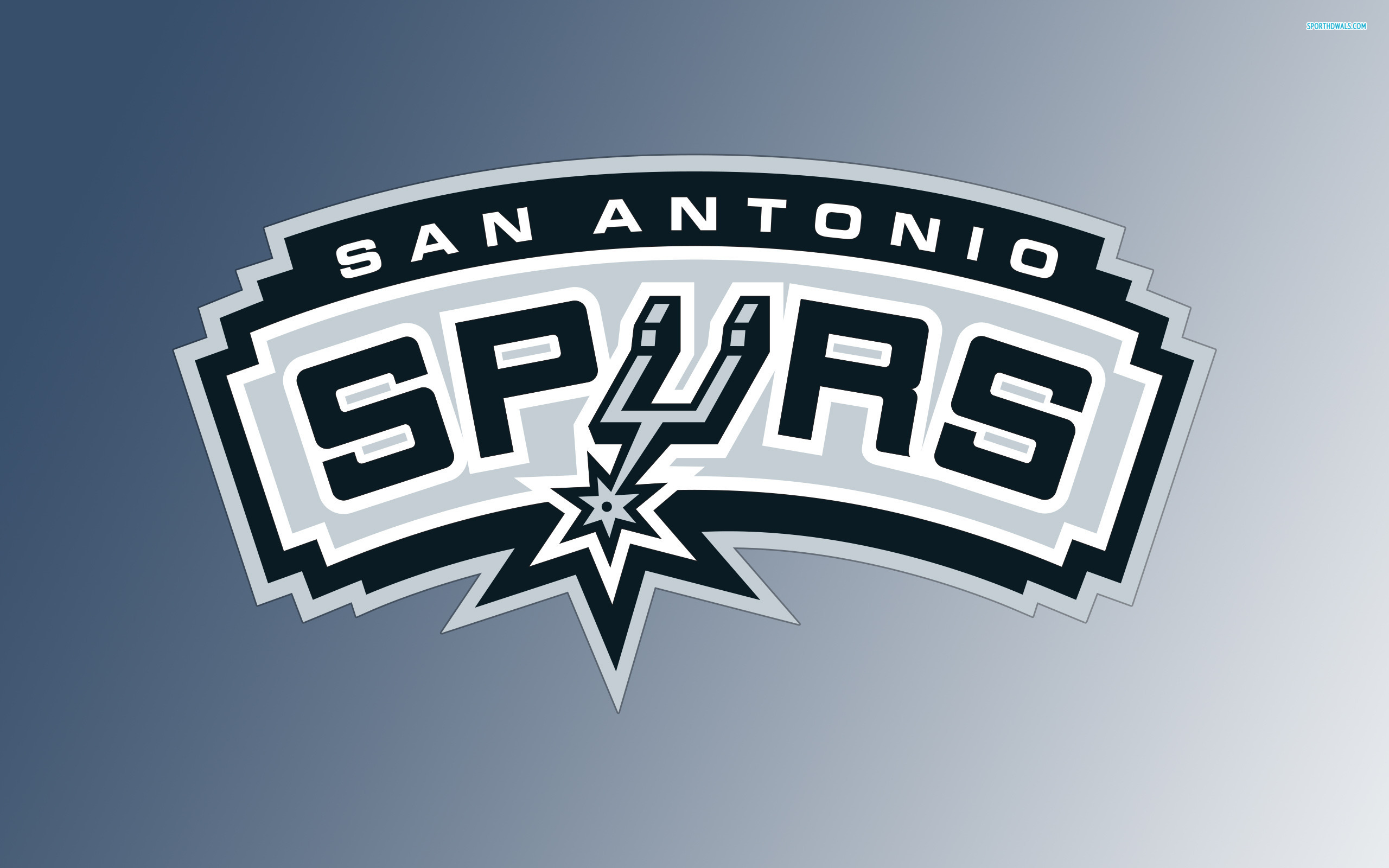 San Antonio Spurs Basketball Nba Wallpaper Antonio Spurs Gray Logo HD Wallpaper