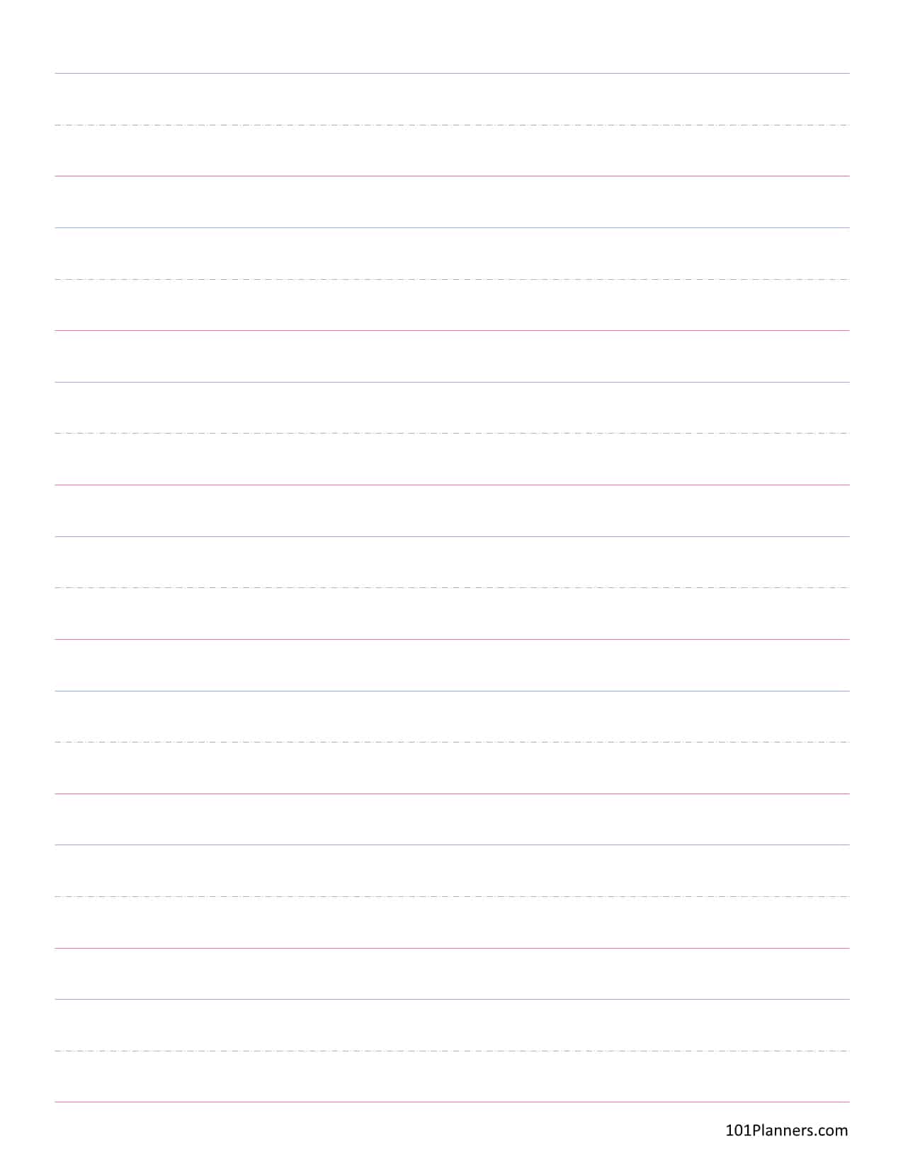 FREE Printable lined paper. Many are Available