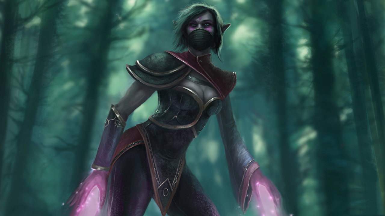 Desktop Wallpaper DOTA 2 Templar Assassin Lanaya Magic Fantasy