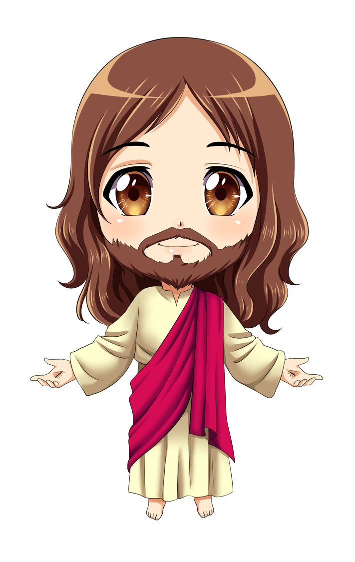 Jesus Chibi (COMMISSION) By KARIS Coba. Jesus Cartoon, Jesus Drawings, Jesus Art