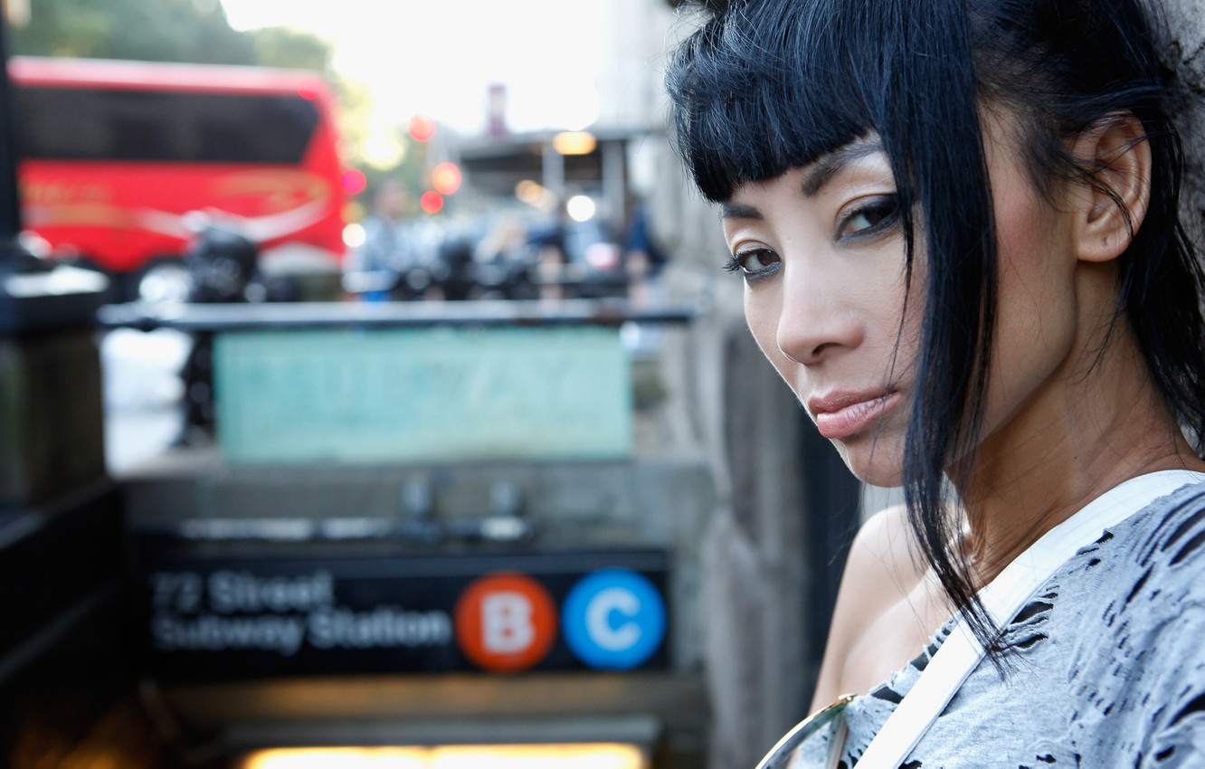 Wallpaper look, makeup, actress, hair, Bai Ling, Bai Ling image for desktop, section девушки
