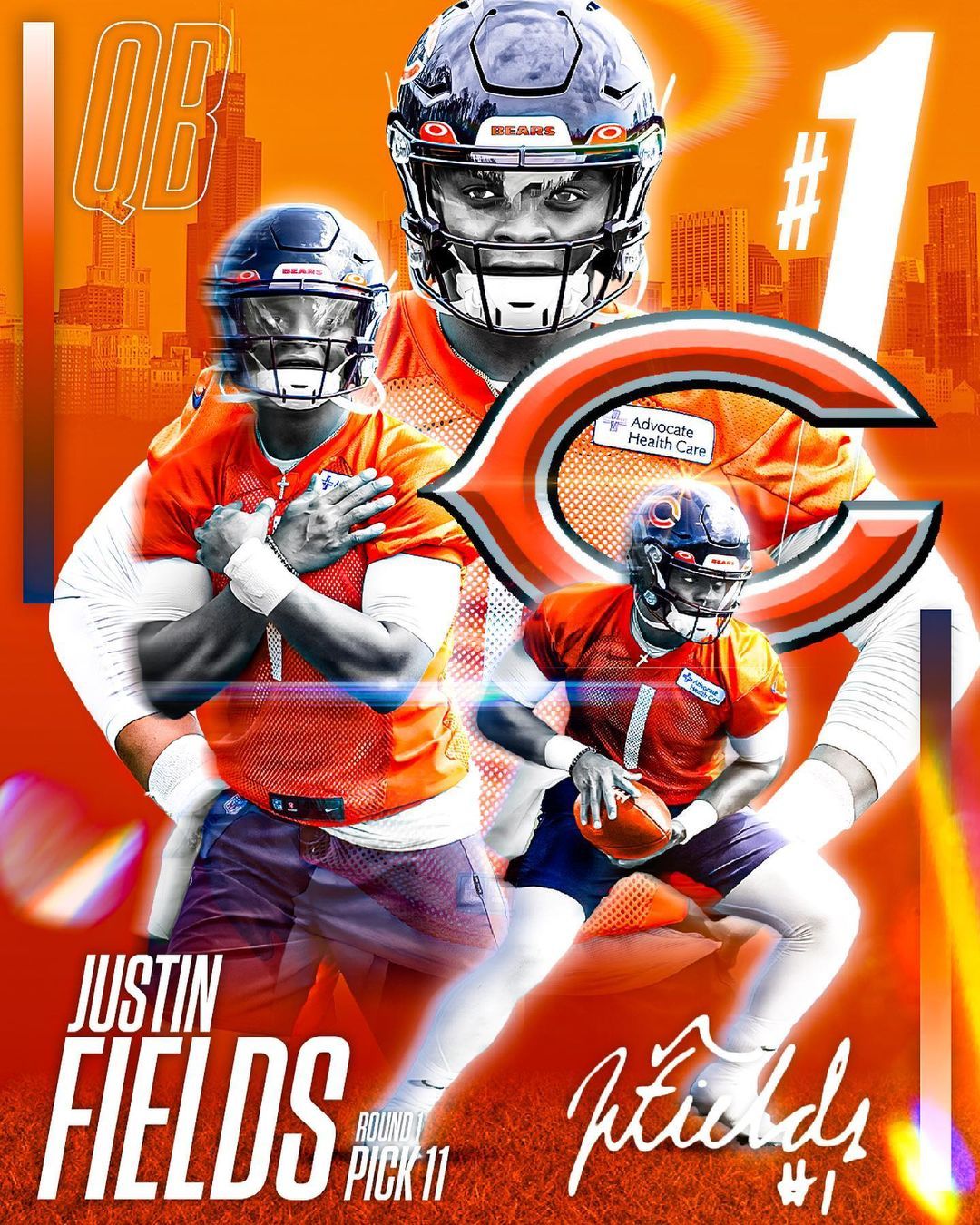 Justin Fields Chicago Bears Phone Wallpapers (As Requested) : r