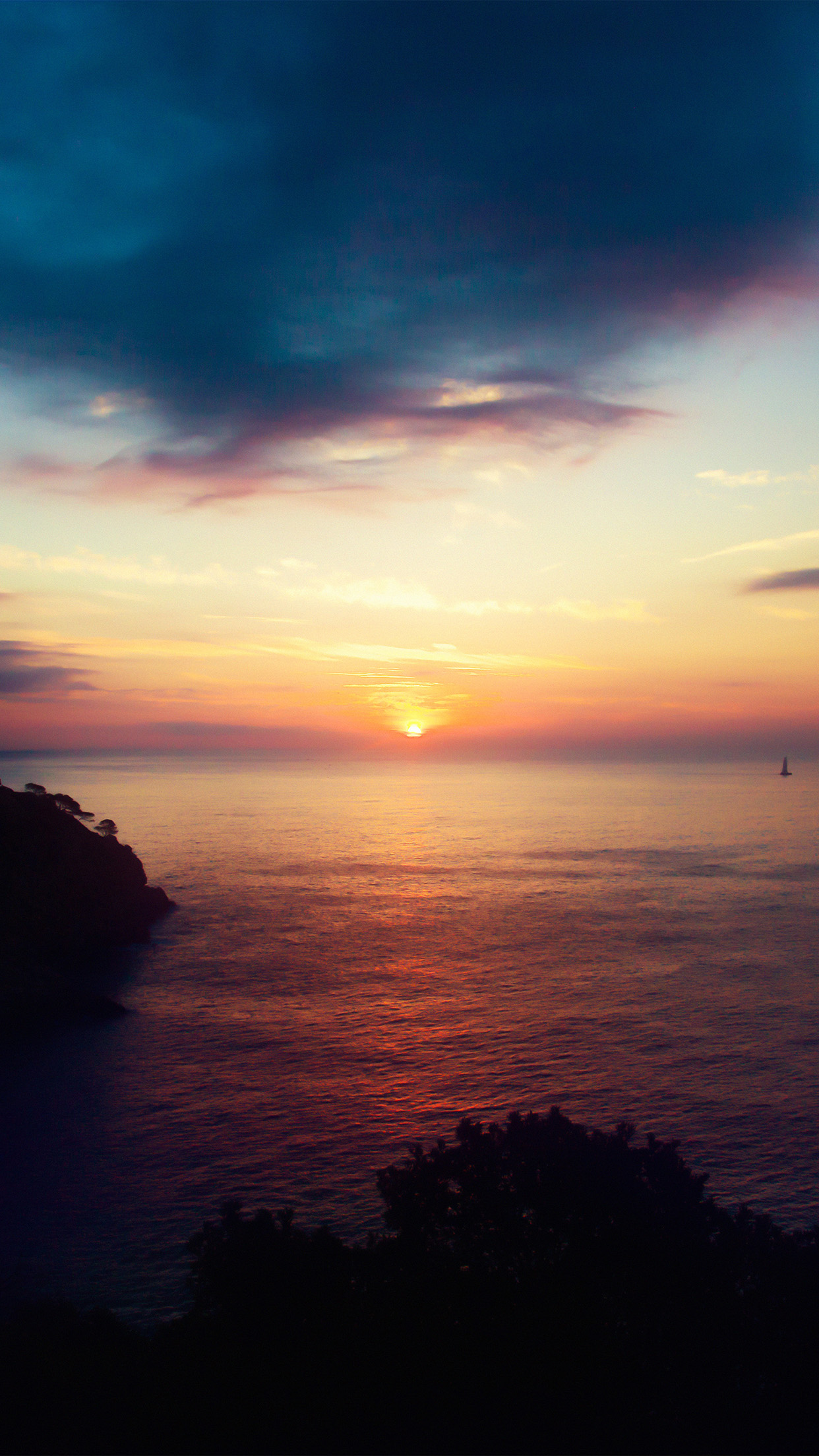 Sky Sunset Sea Nature Night Wallpaper