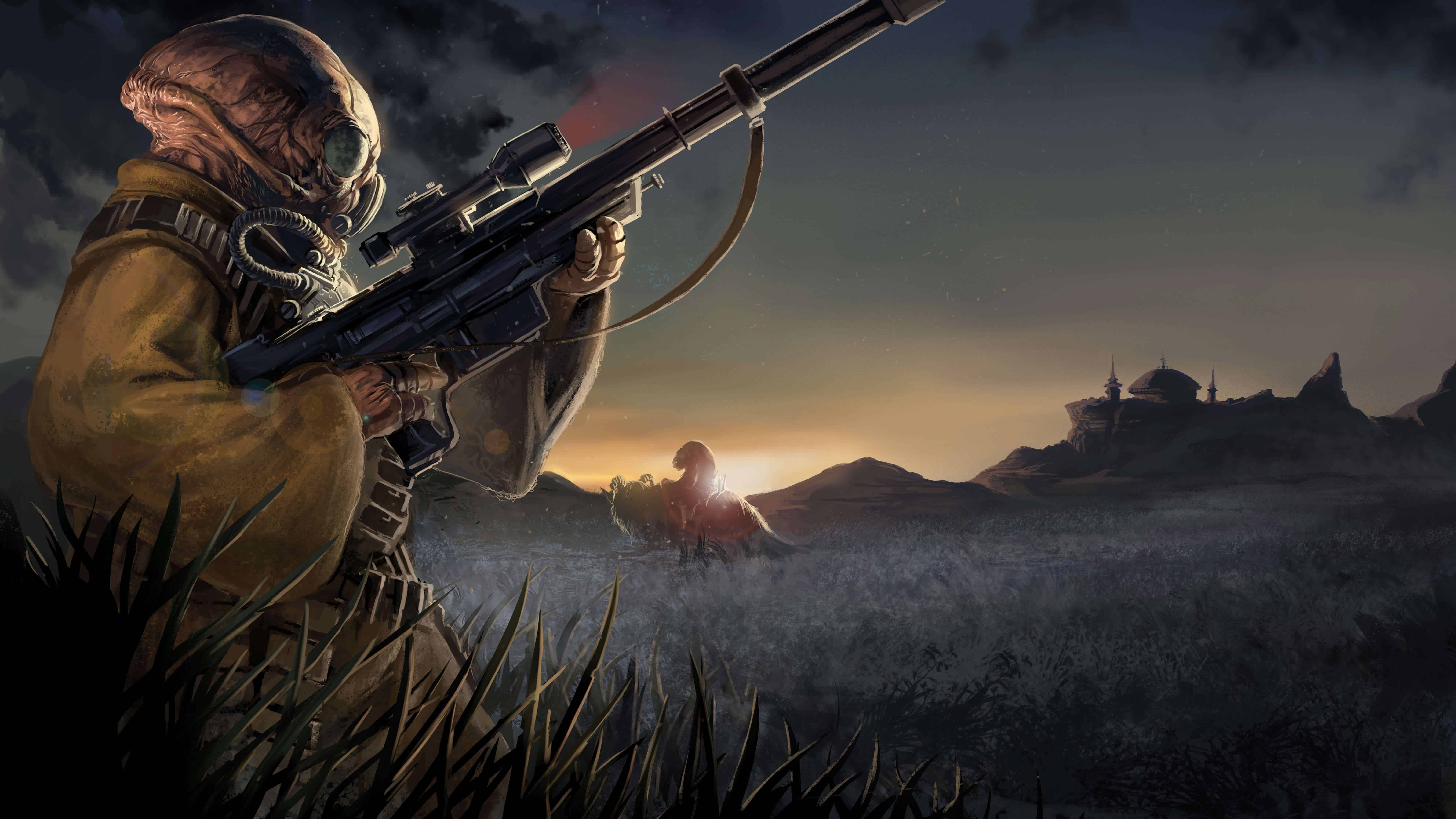Star Wars Gand Sniper UHD 8K Wallpaper