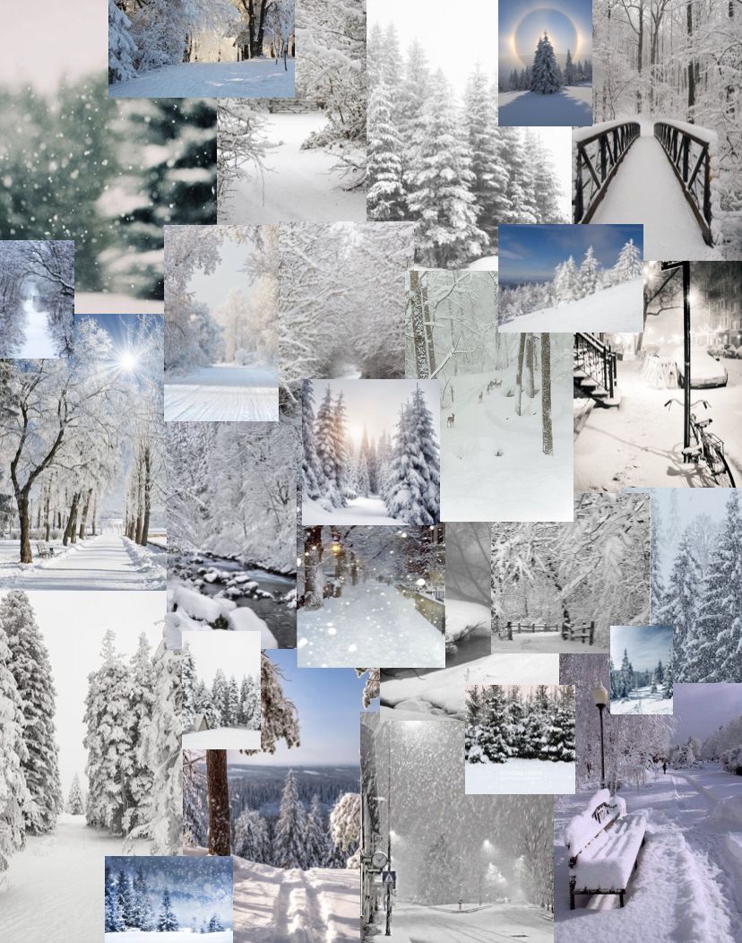 Snow collage!❄️☃️❄️. Winter snow wallpaper, Winter wallpaper, Winter background iphone