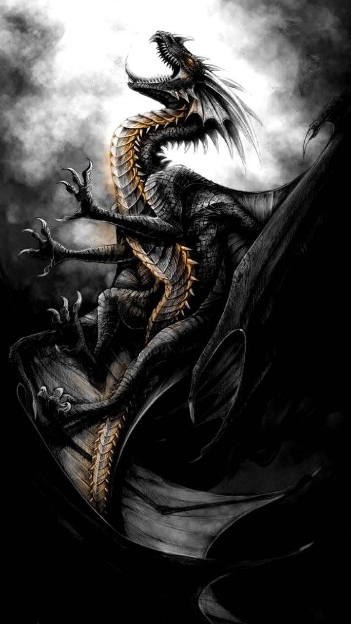 Download Black dragon Wallpaper by georgekev now. Browse millions of popular black Wallpape. Dragon artwork, Dragon picture, Fantasy dragon