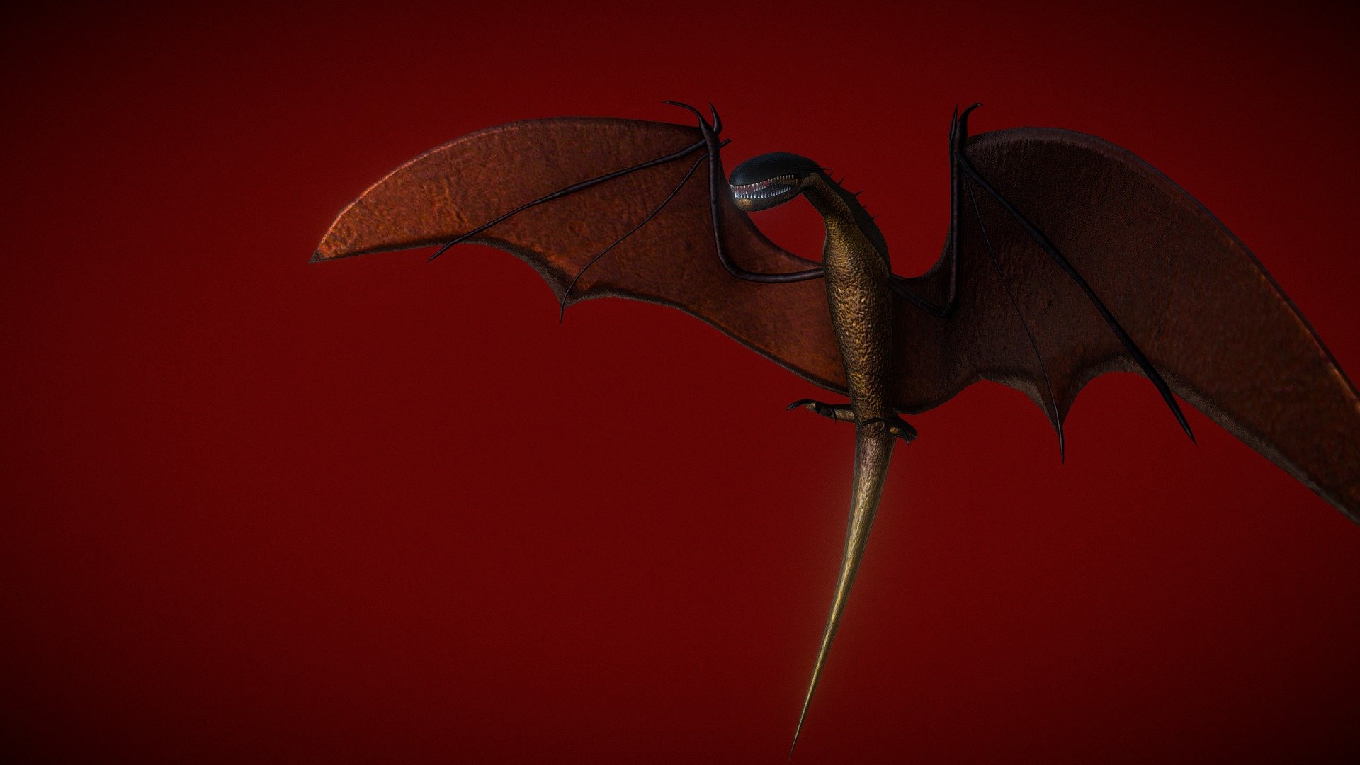 Balerion The Black Dread (Game of Thrones) Free 3D model by Anthony Yanez [74af608]