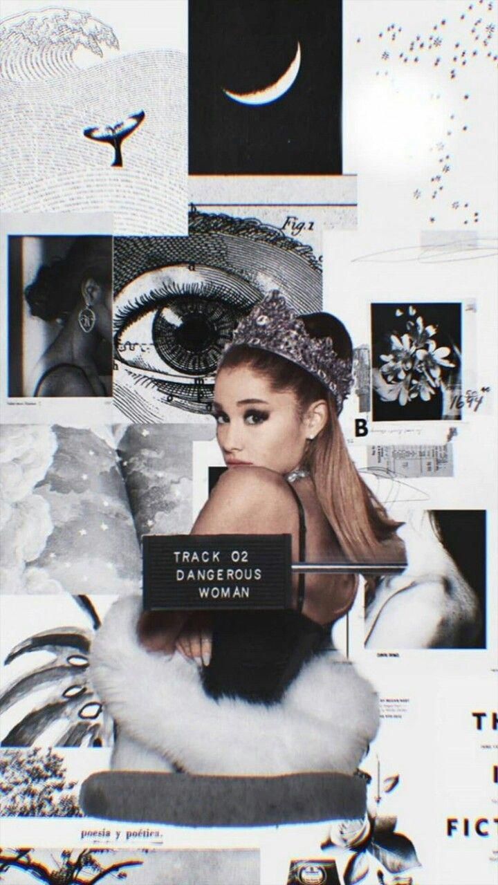 Ariana Grande. Cute Black n' White collage