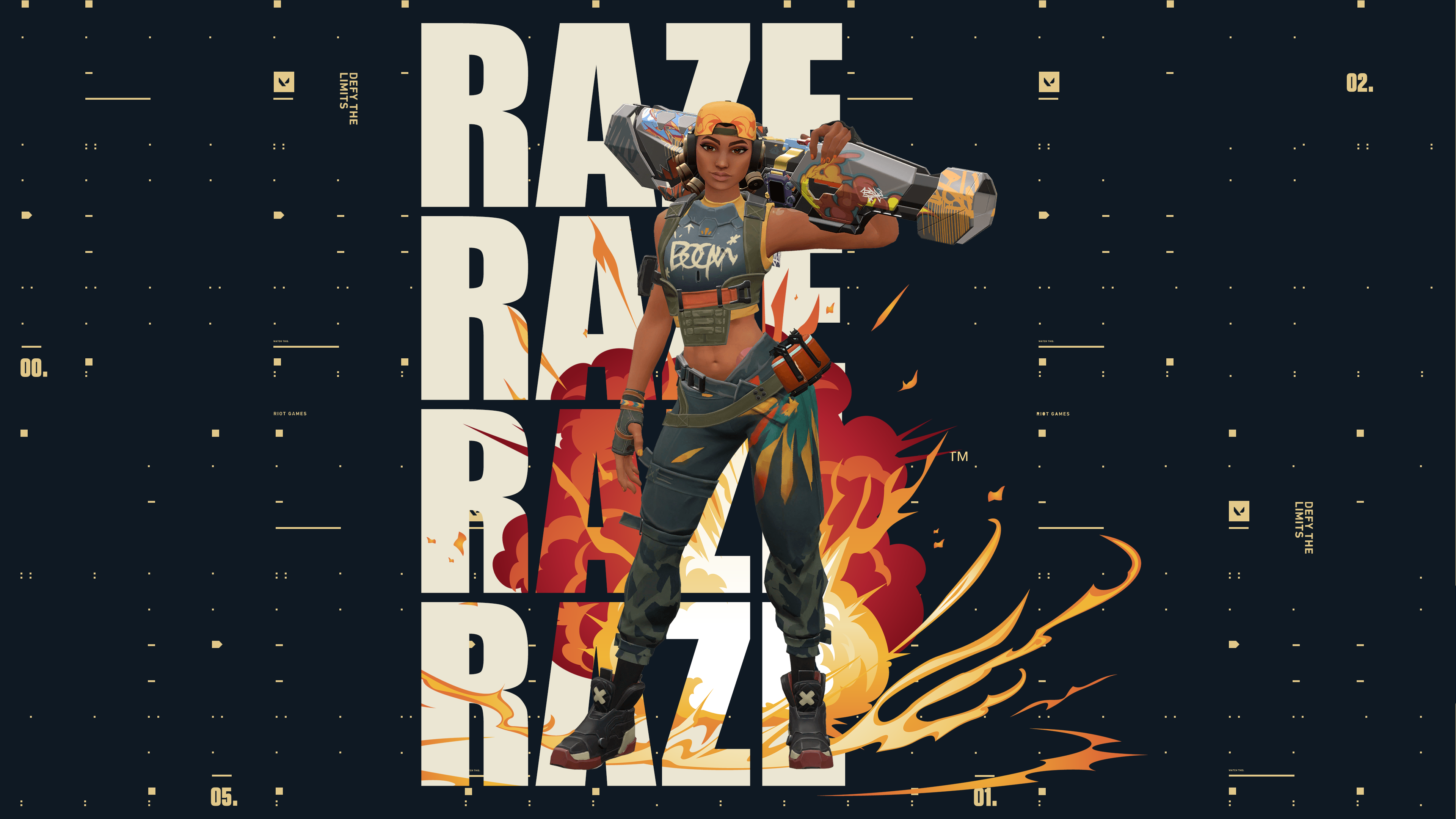 The long awaited Raze Desktop Wallpaper is here! : r/VALORANT