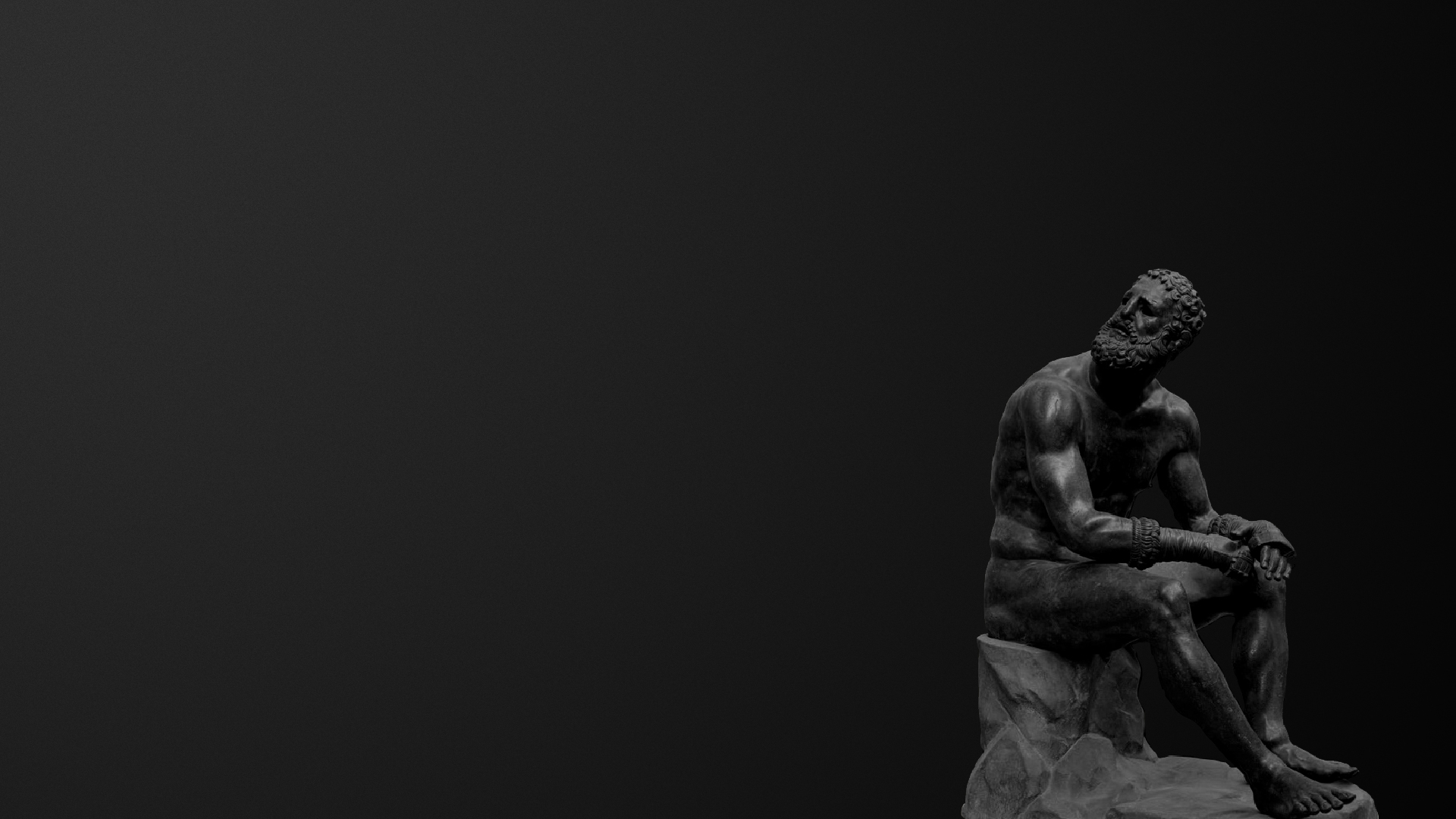 Wallpaper, statue, dark, Ancient Greek sculpture 1920x1080