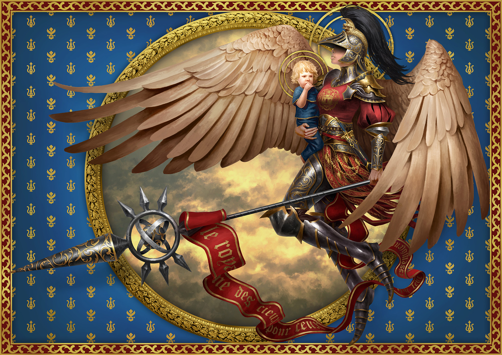 Medieval Medieval Art Angel Fantasy Art Wallpaper:2000x1414