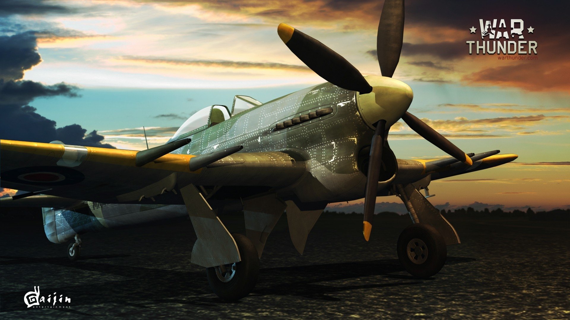 British Attack Fighter The Mighty Hawker Typhoon! HD Wallpaper