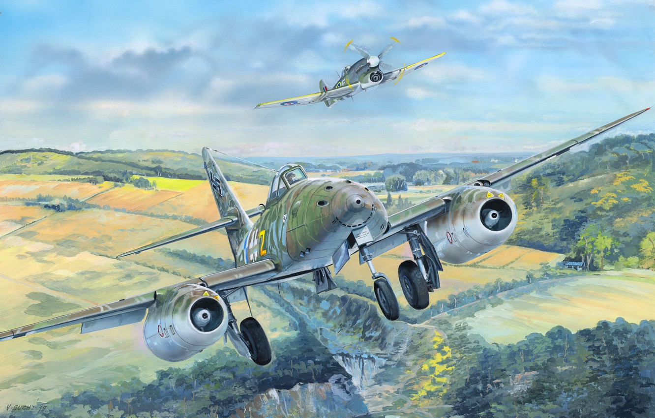 Wallpaper Messerschmitt, The Hawker Tempest, Swallow, Me 262A 1a, Me 262 Image For Desktop, Section авиация