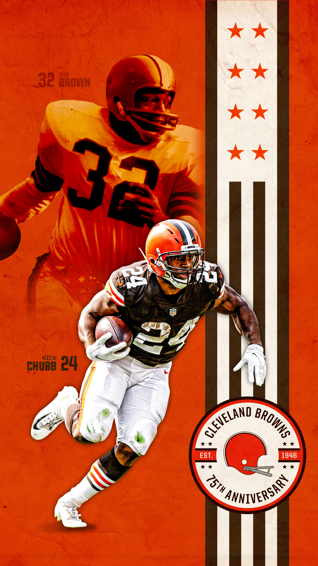 Cleveland Browns we're celebrating with our Browns Live 75th Anniversary celebration at 8 p.m