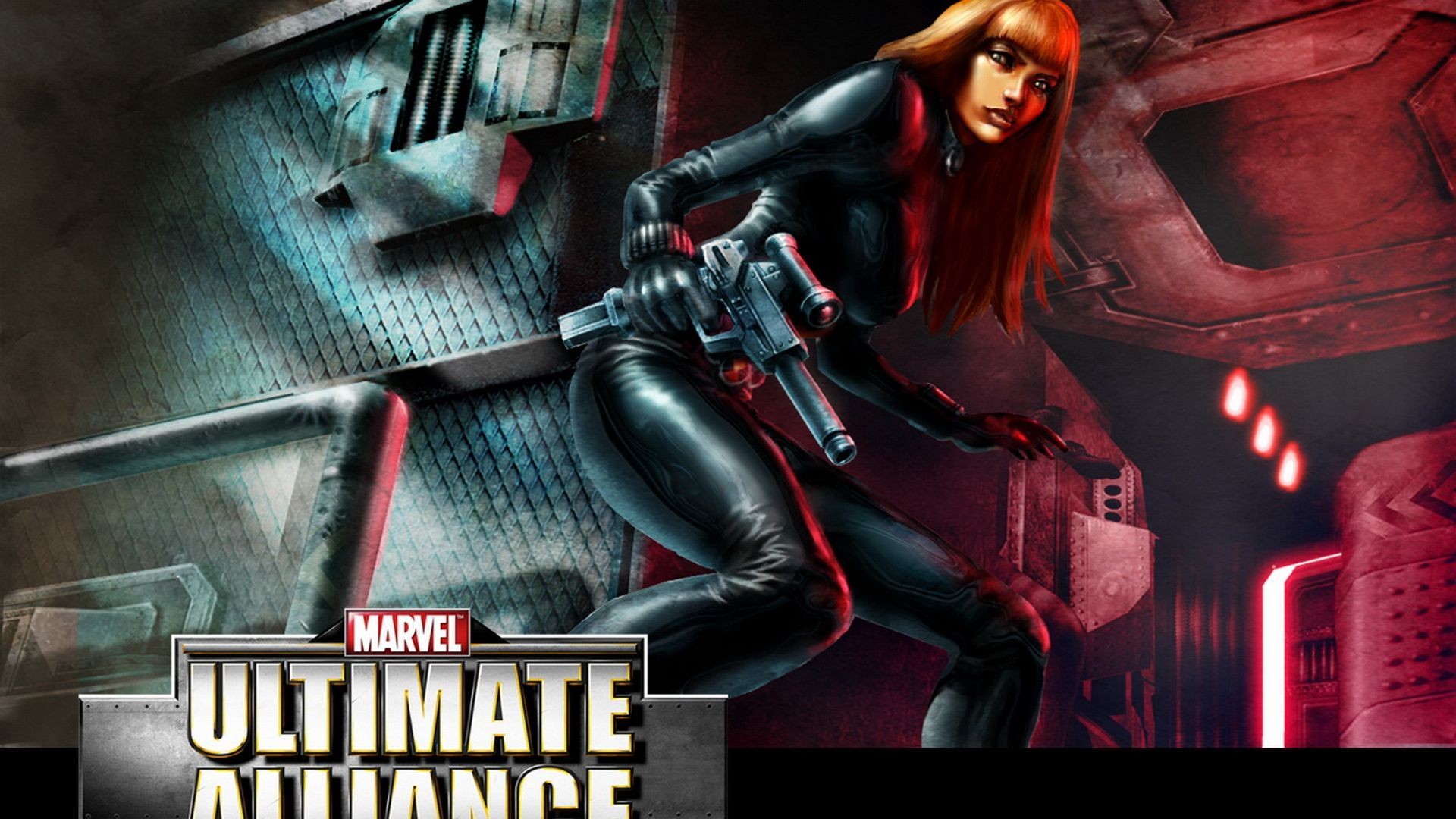 Wallpaper, gun, redhead, Marvel Comics, Black Widow, comics, superheroines, Ultimate Alliance, screenshot, computer wallpaper, fictional character, pc game, comic book 1920x1080