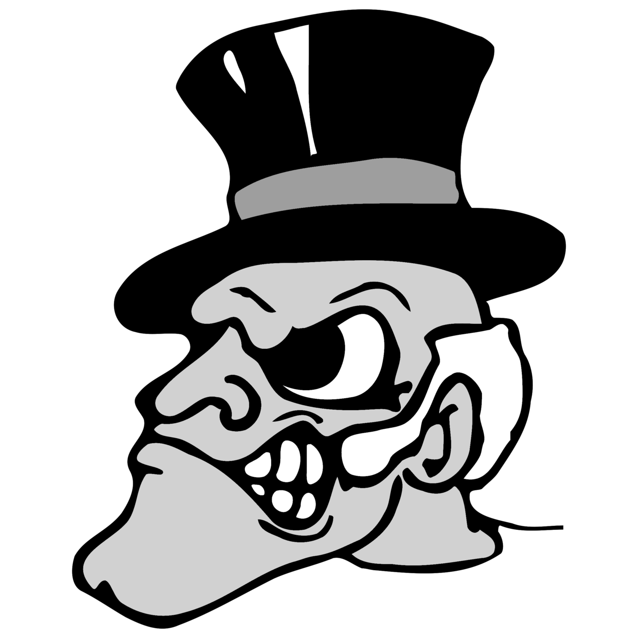 Wake Forest Demon Deacons Logo Black and White