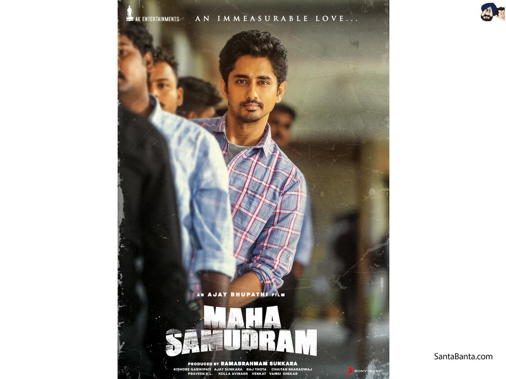 Siddharth in an Indian action drama film, ' Maha Samudram'
