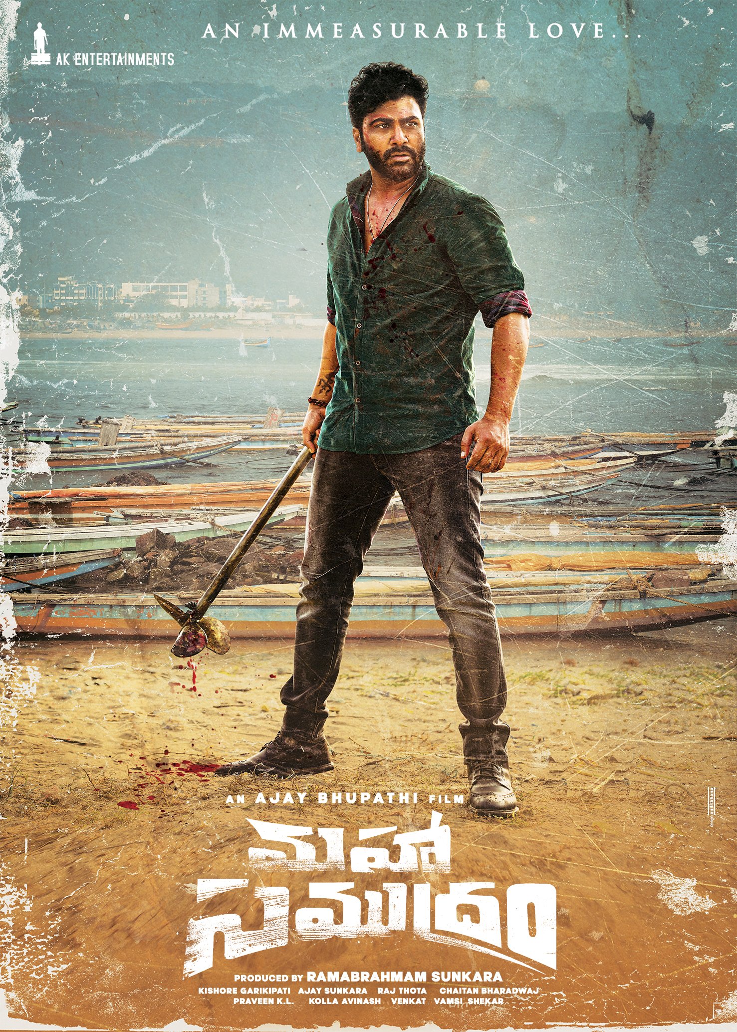 Sharwanand Maha Samudram First Look, Rugged And Bloody Side