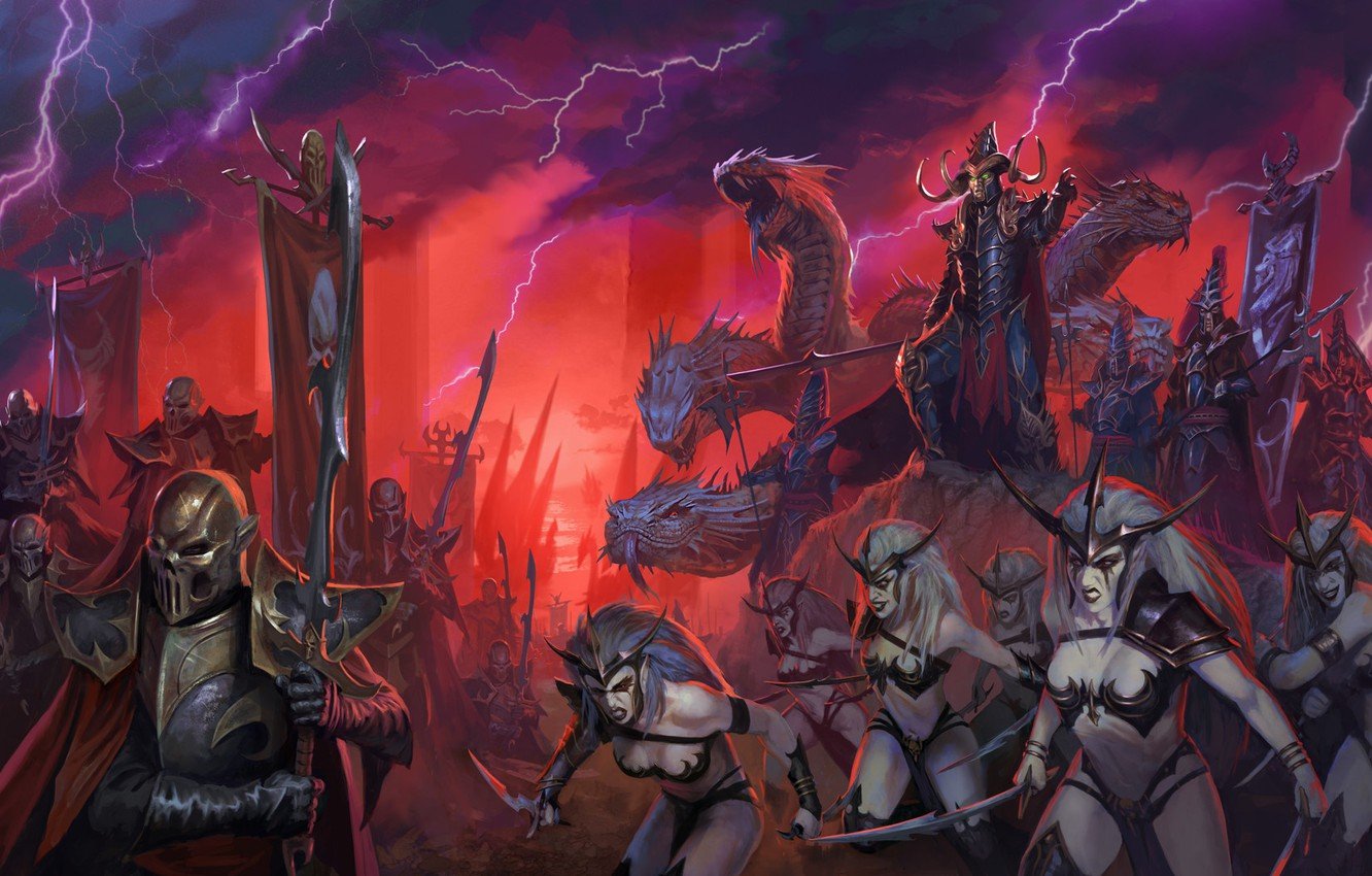 Wallpaper Total warhammer 2 was, Darck Elves, malekith image for desktop, section игры