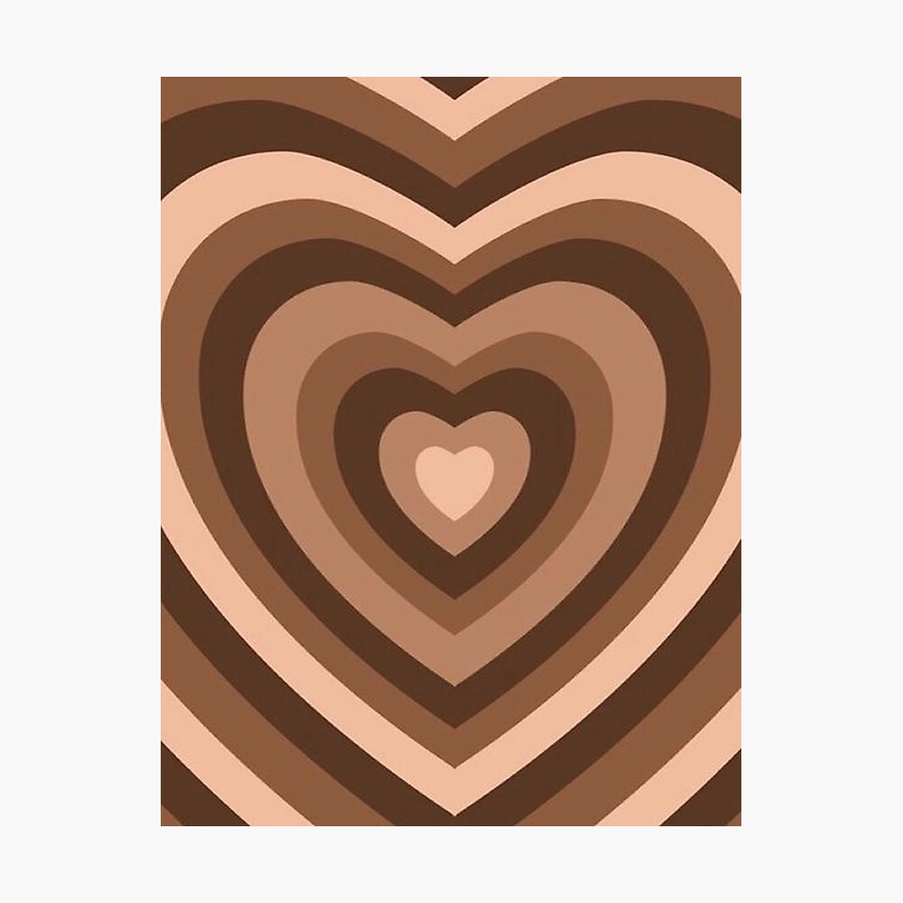 y2k heart brown Poster