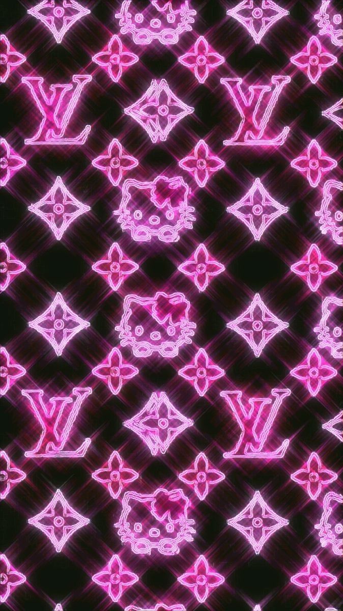 Download Y2k Hearts In Abstract Pattern Wallpaper