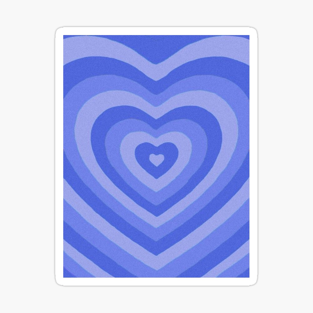 y2k heart blue Poster