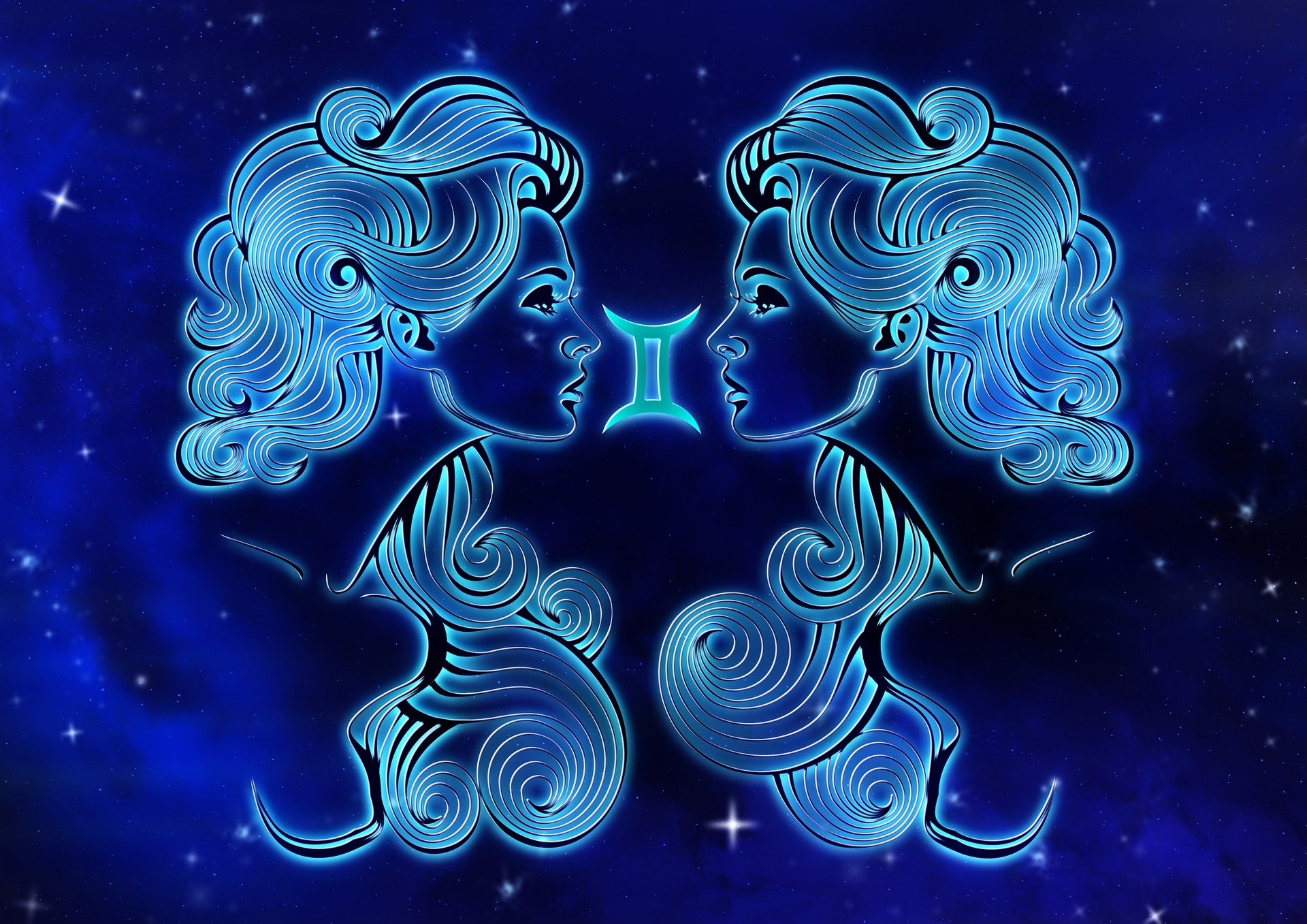 Blue Gemini Twins HD Wallpaper