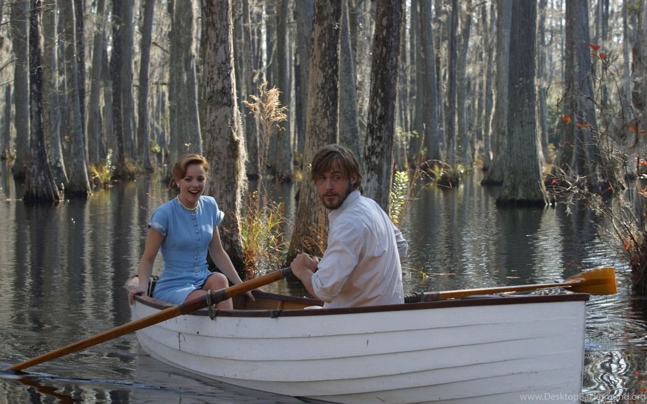 Rachel Mcadams Ryan Gosling The Notebook Blue Dress Row Boats. Desktop Background