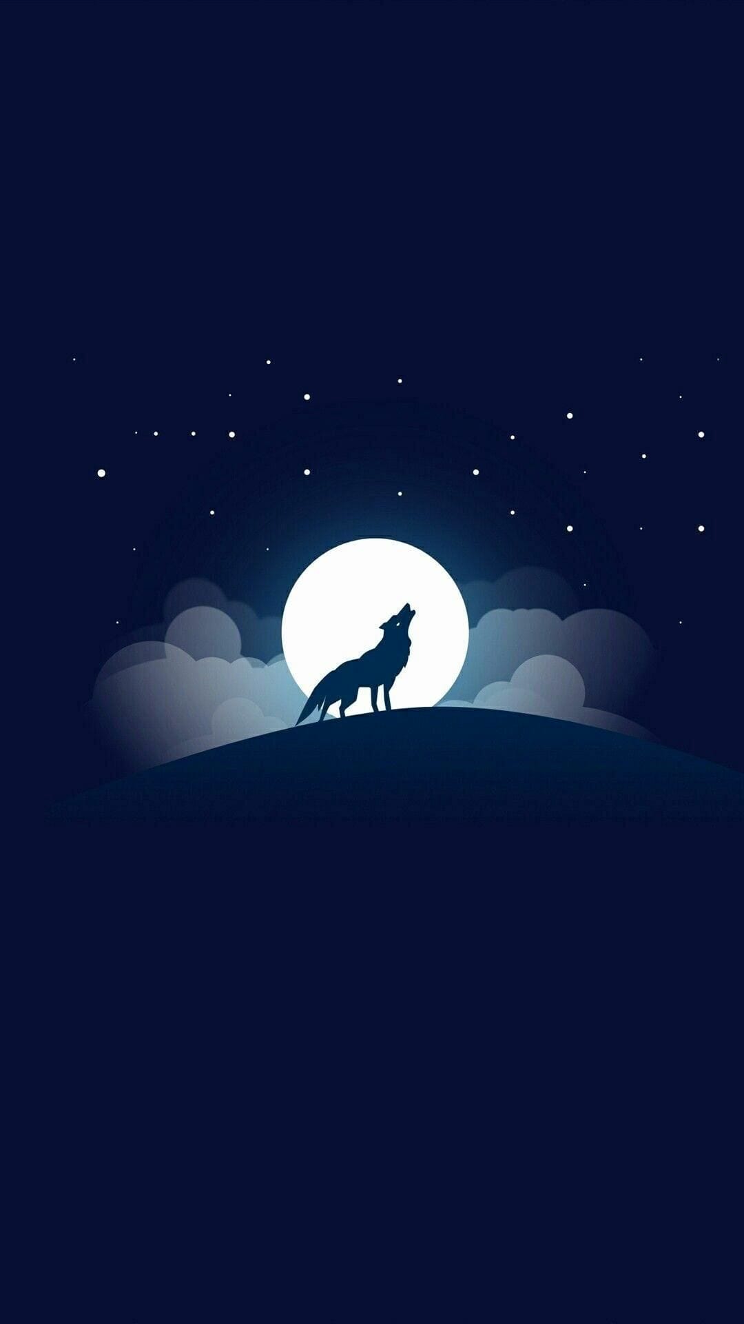 My New Minimalist Wolf Wallpaper (not by me), MobileWallpaper / iPhone HD Wallpaper Background Download HD Wallpaper (Desktop Background / Android / iPhone) (1080p, 4k) (1080x1920) (2021)