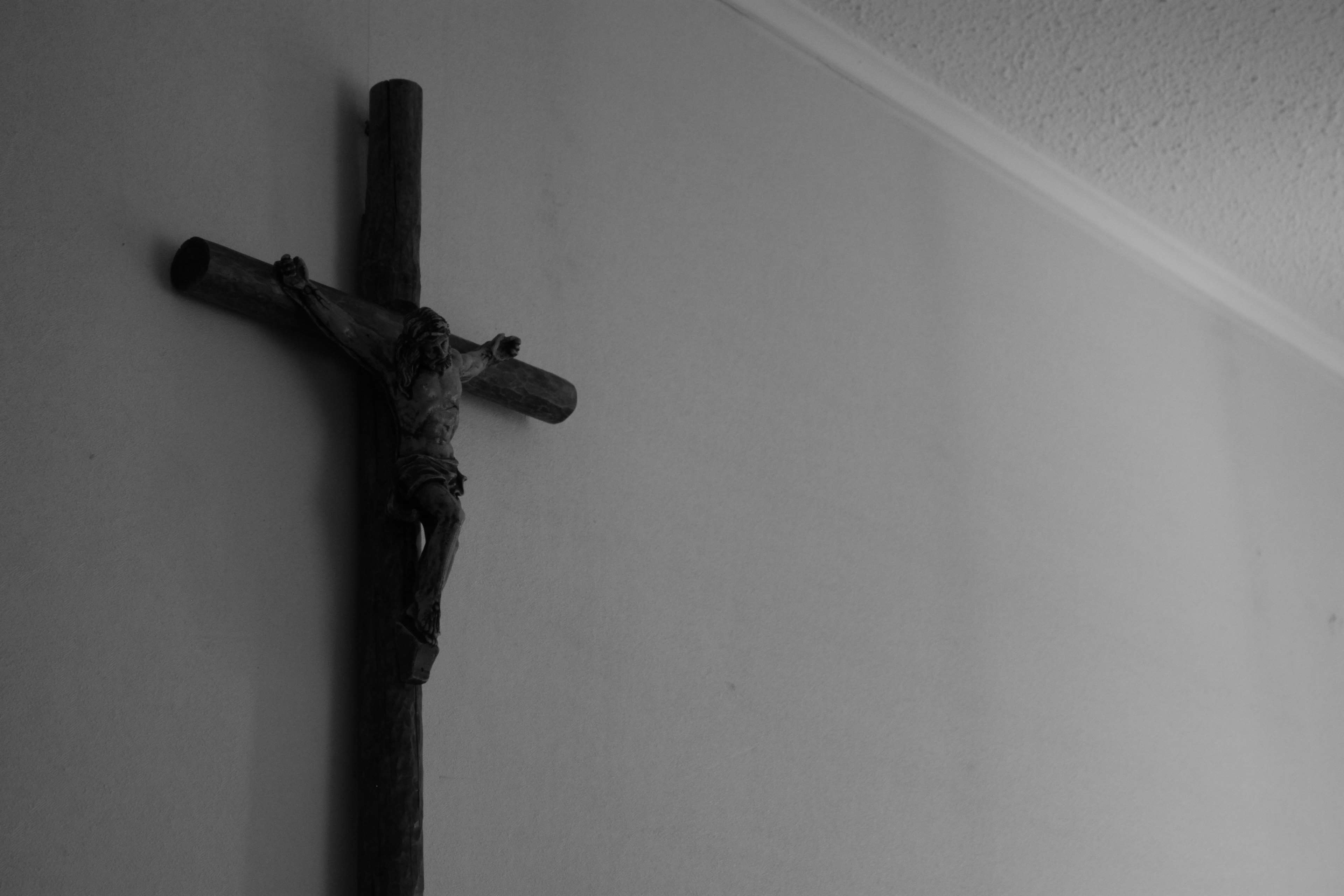 black and white, christ, crucifix, god, jesus, religious 4k wallpaper