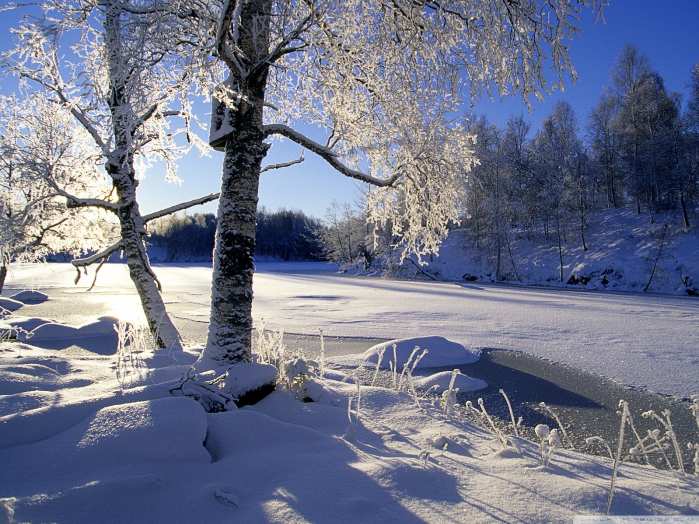 Frozen River, Winter Ultra HD Desktop Background Wallpaper for 4K UHD TV, Tablet