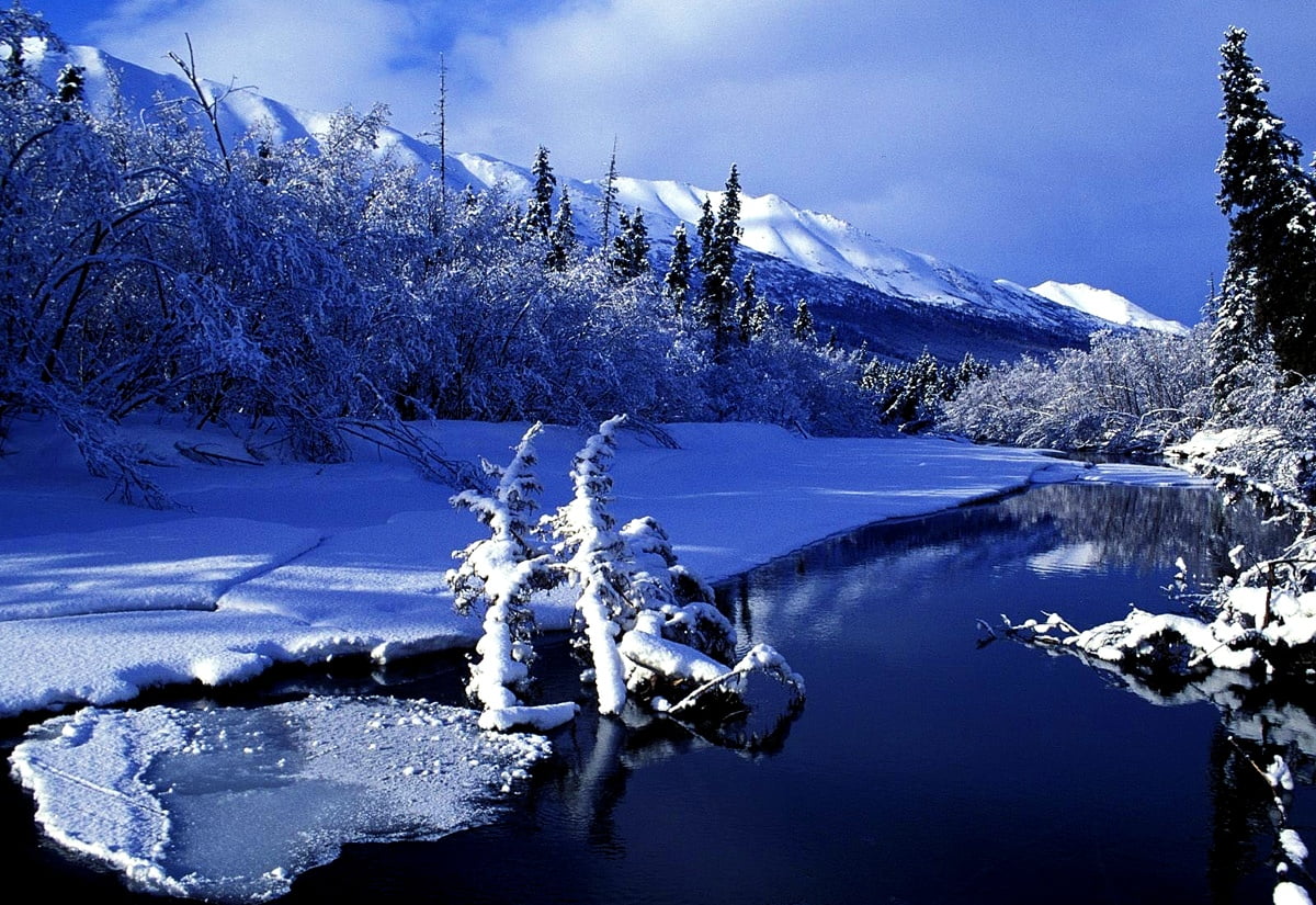 River, Winter, Nature wallpaper. TOP Free wallpaper